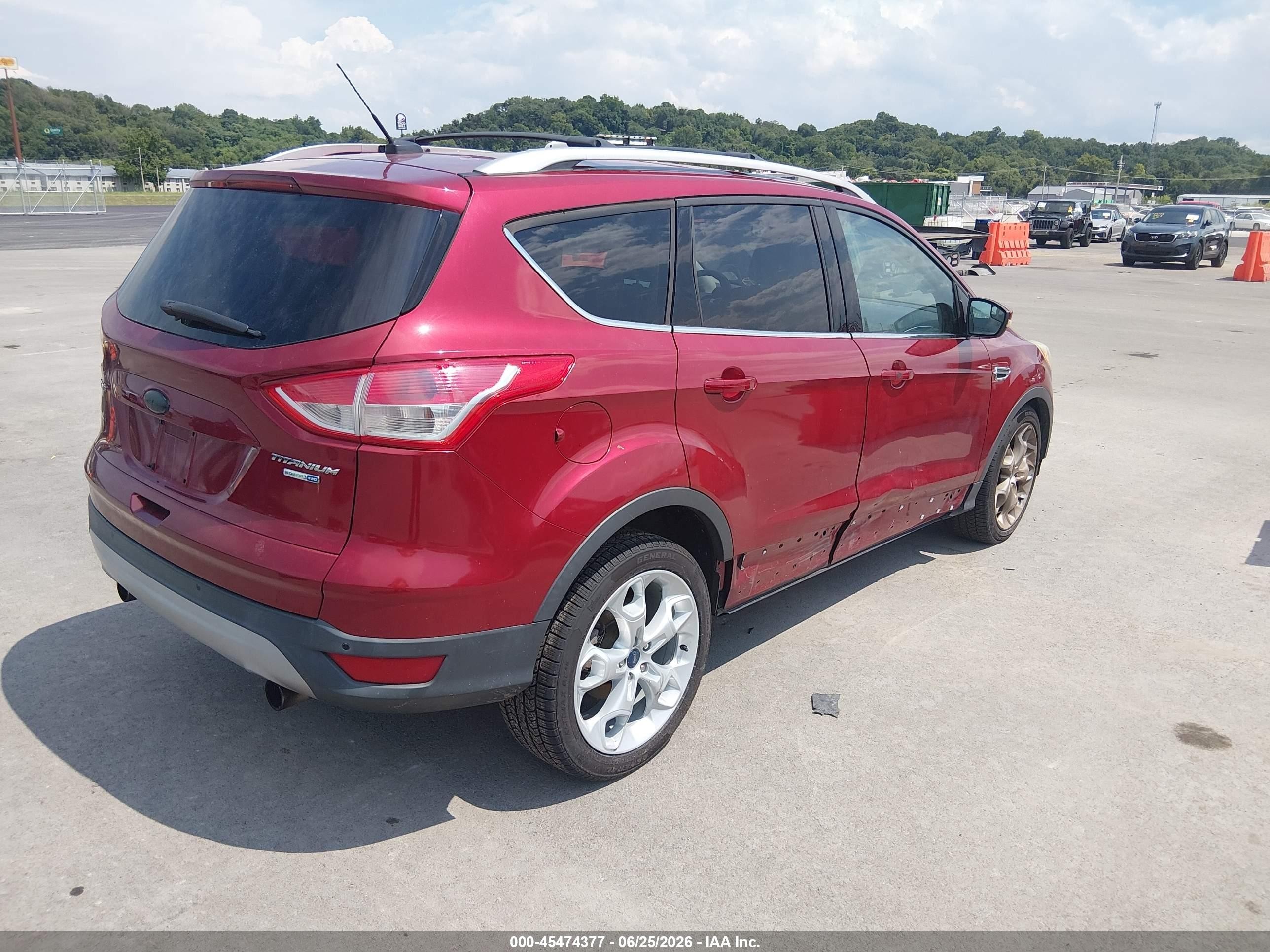 2013 Ford Escape Titanium Red vin: 1FMCU9J93DUB63898
