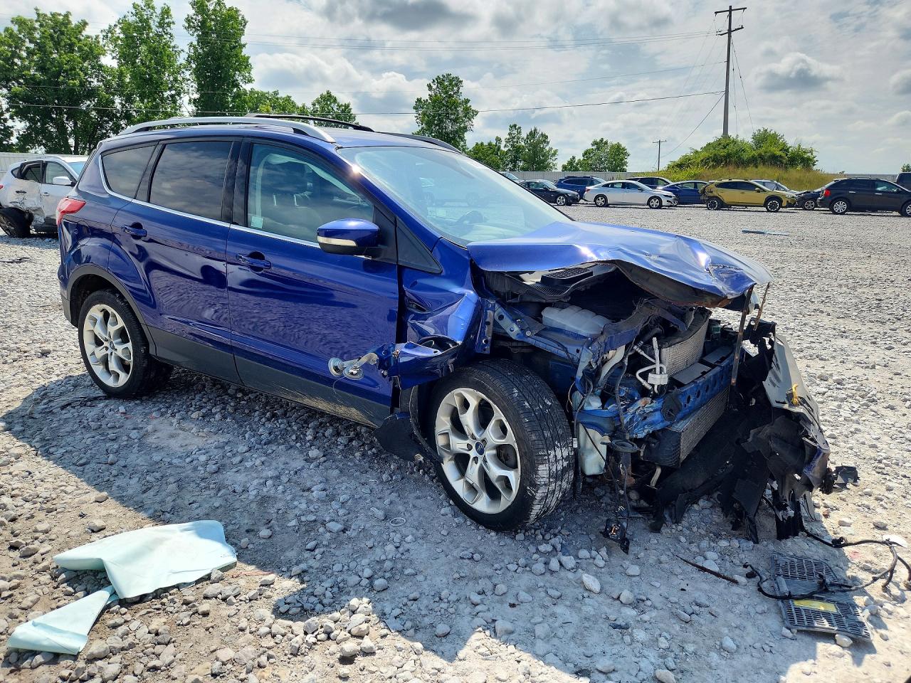 2013 Ford Escape Titanium Blue vin: 1FMCU9J93DUB78773