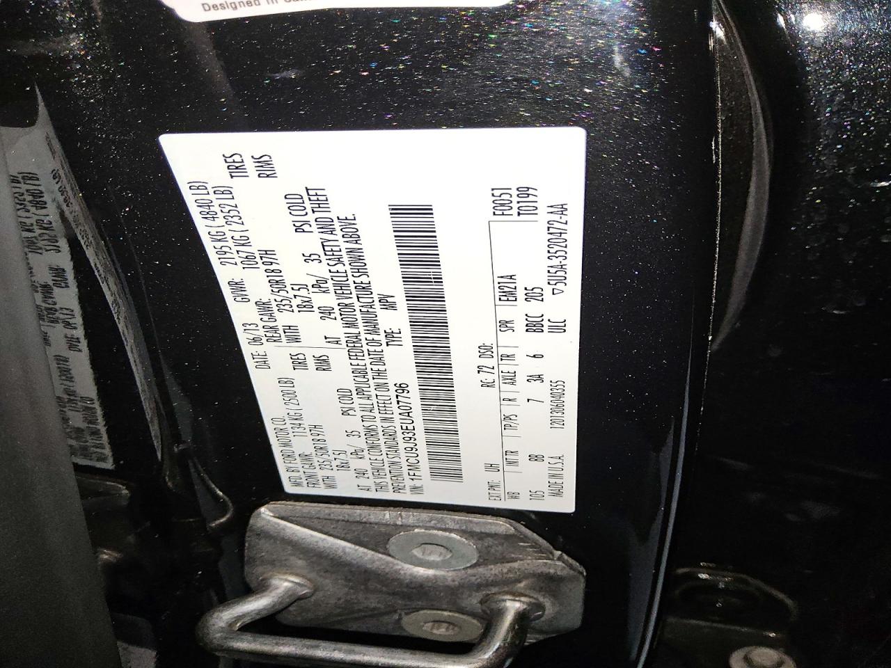 2014 Ford Escape Titanium Black vin: 1FMCU9J93EUA07796