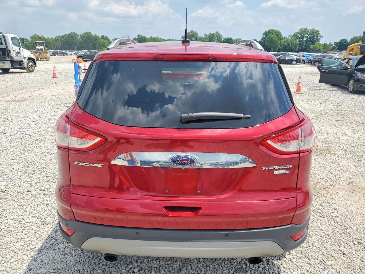 2014 Ford Escape Titanium Red vin: 1FMCU9J93EUA12240