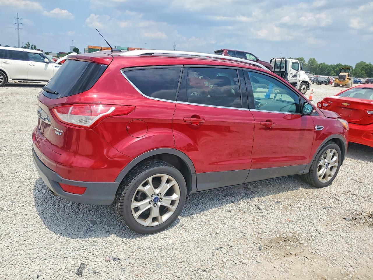 2014 Ford Escape Titanium Red vin: 1FMCU9J93EUA12240