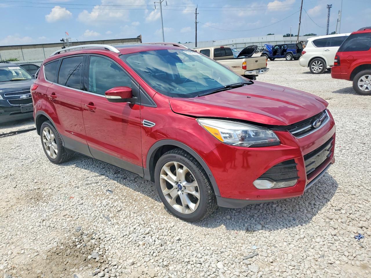 2014 Ford Escape Titanium Red vin: 1FMCU9J93EUA12240