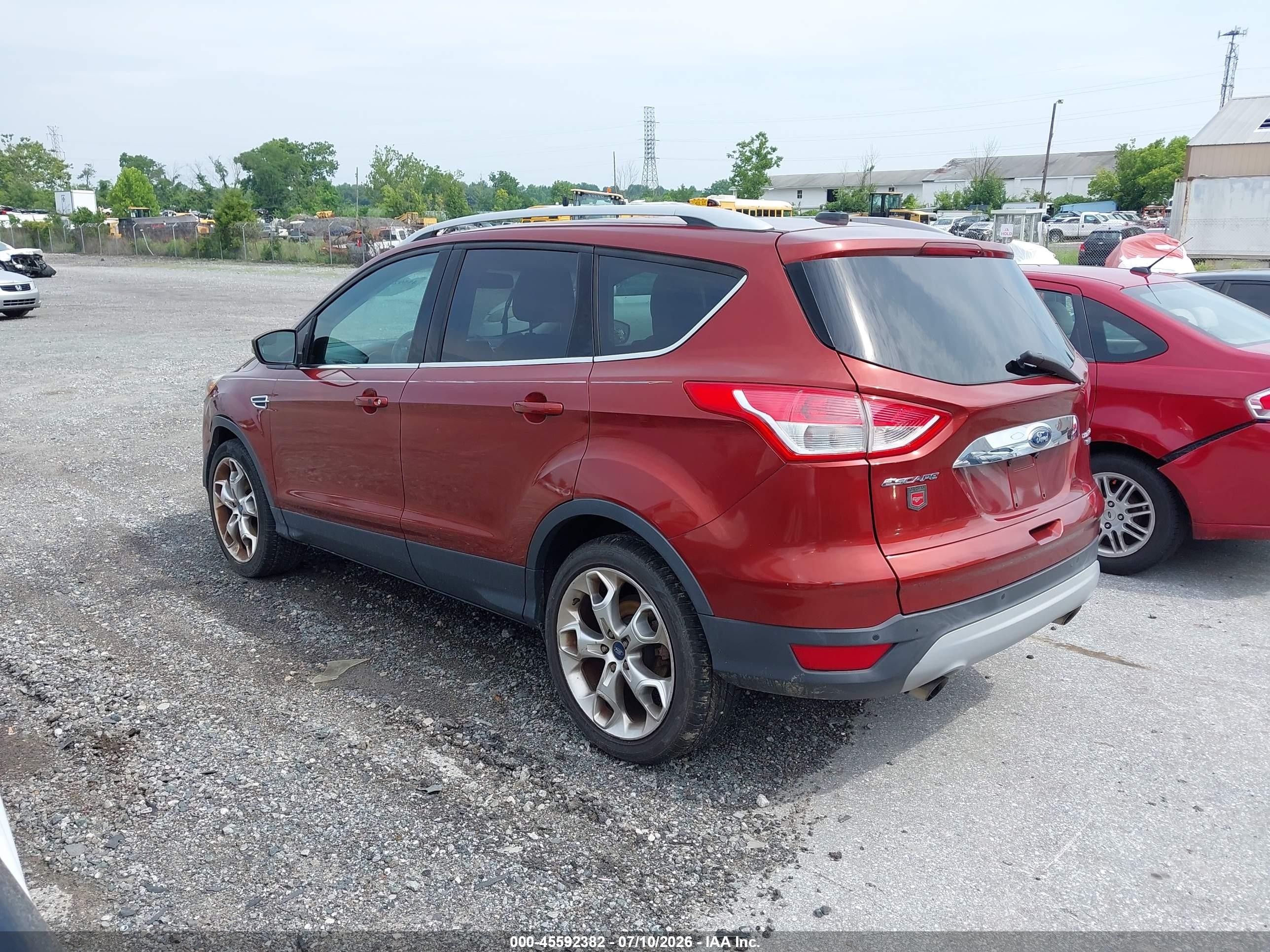 2014 Ford Escape Titanium Red vin: 1FMCU9J93EUA19799
