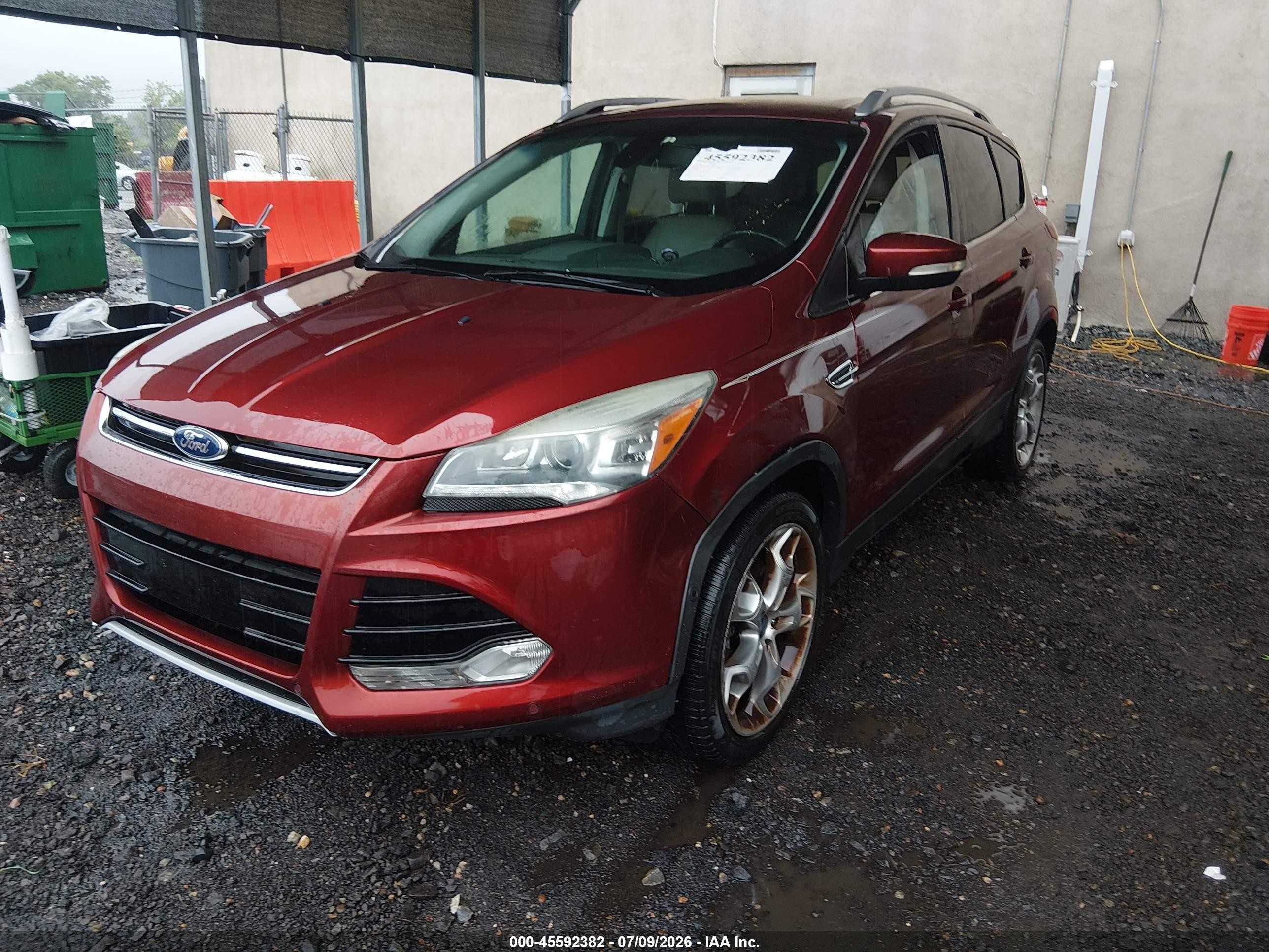 2014 Ford Escape Titanium Red vin: 1FMCU9J93EUA19799