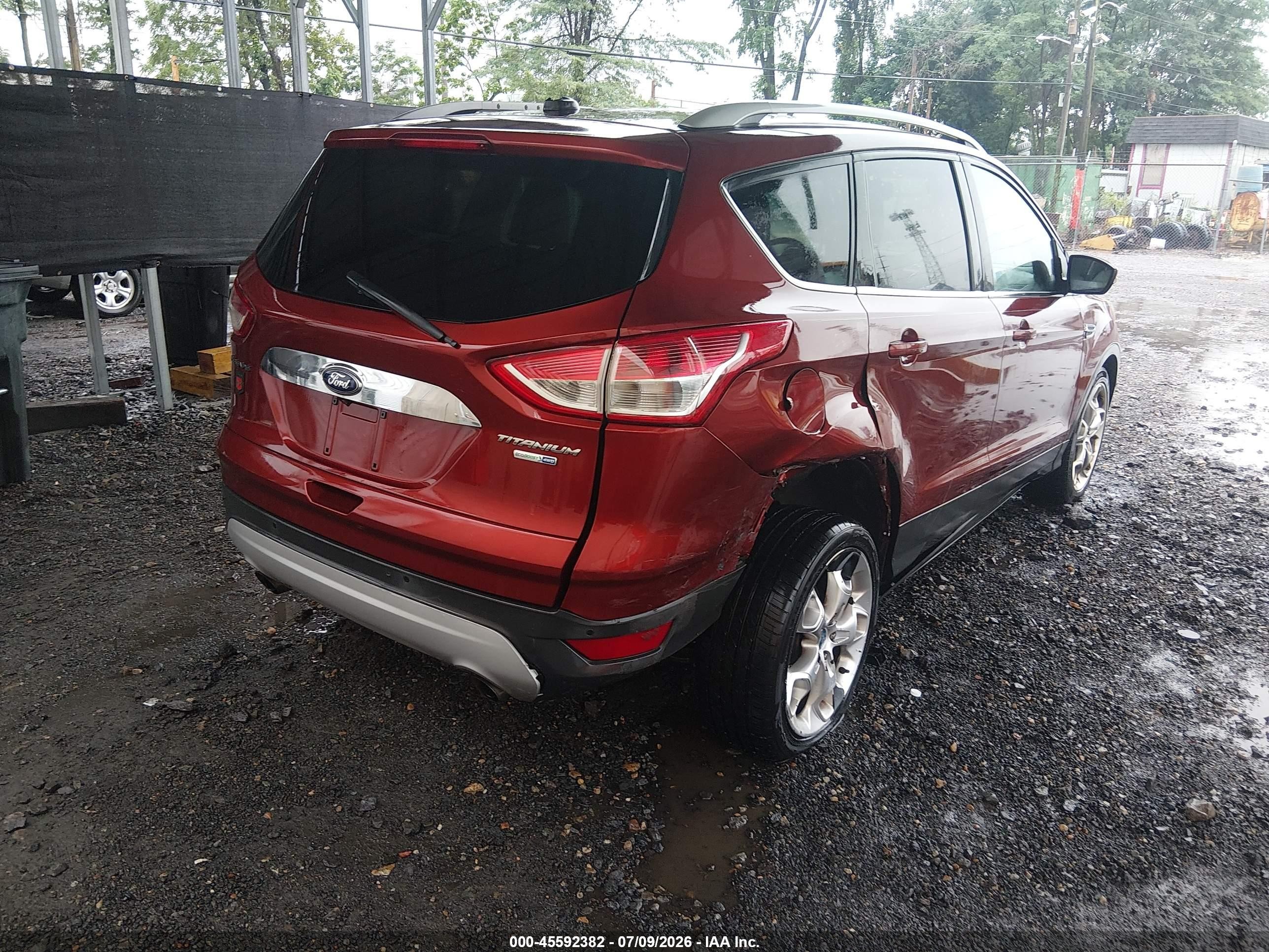 2014 Ford Escape Titanium Red vin: 1FMCU9J93EUA19799