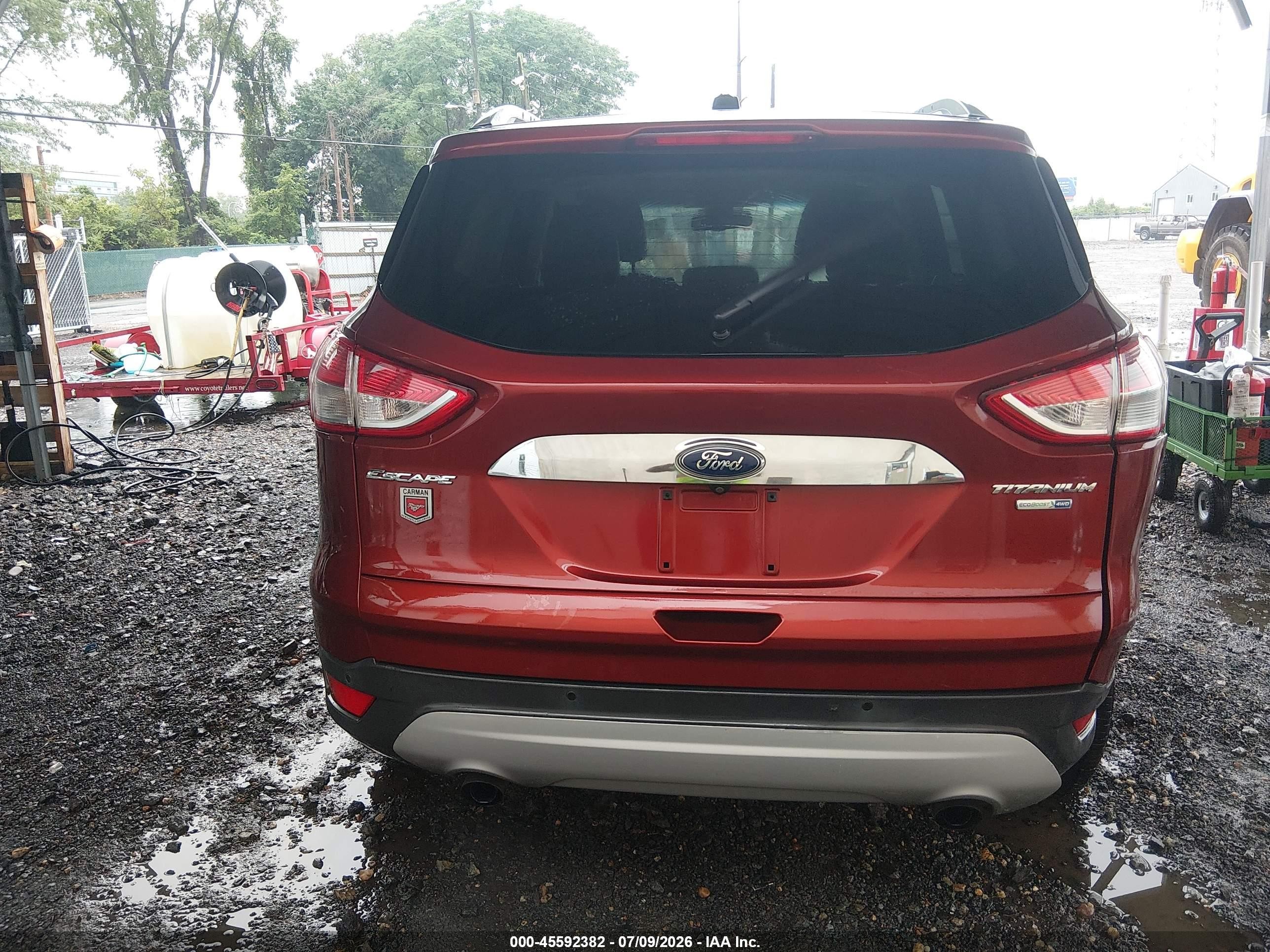 2014 Ford Escape Titanium Red vin: 1FMCU9J93EUA19799
