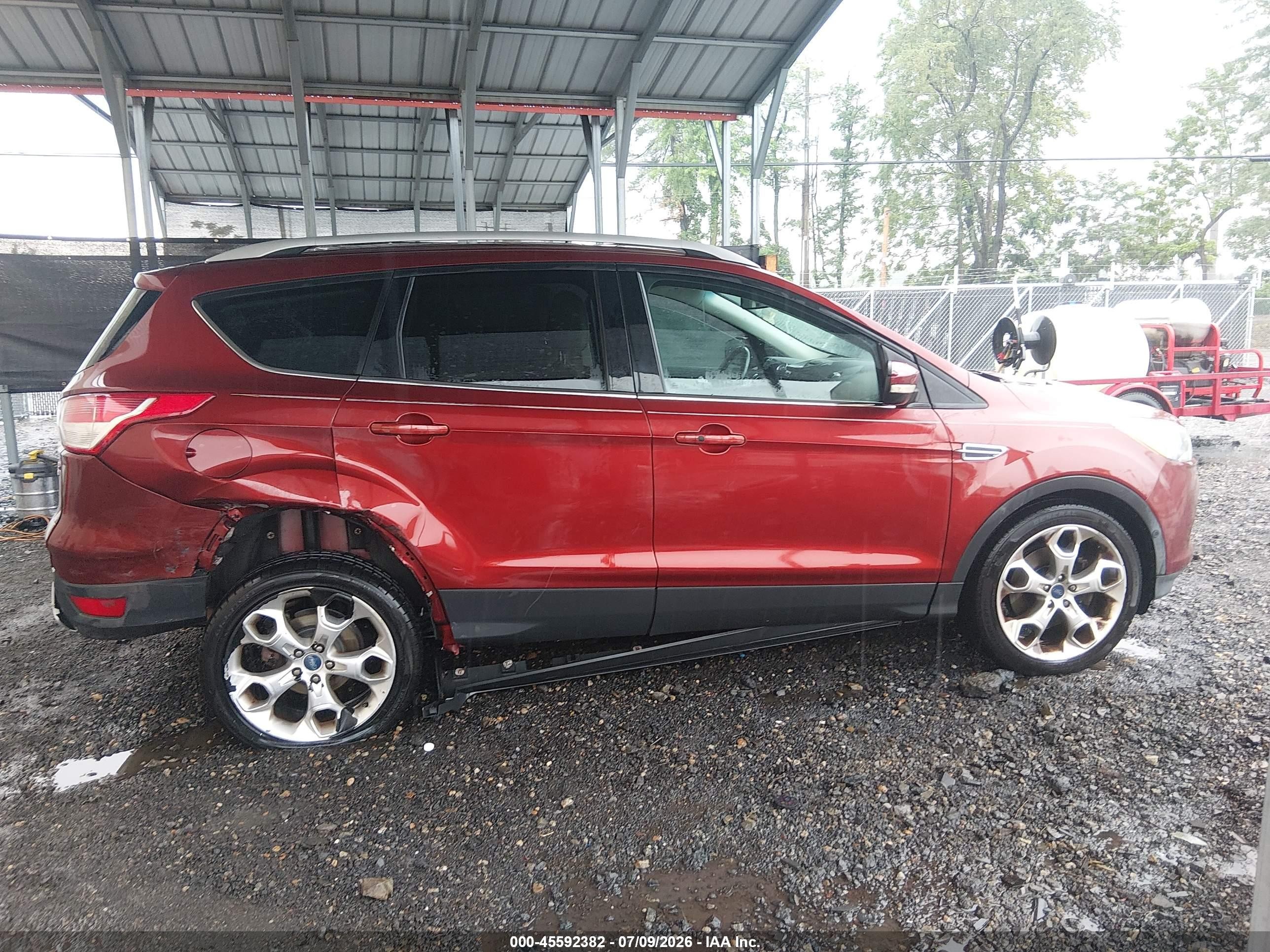 2014 Ford Escape Titanium Red vin: 1FMCU9J93EUA19799