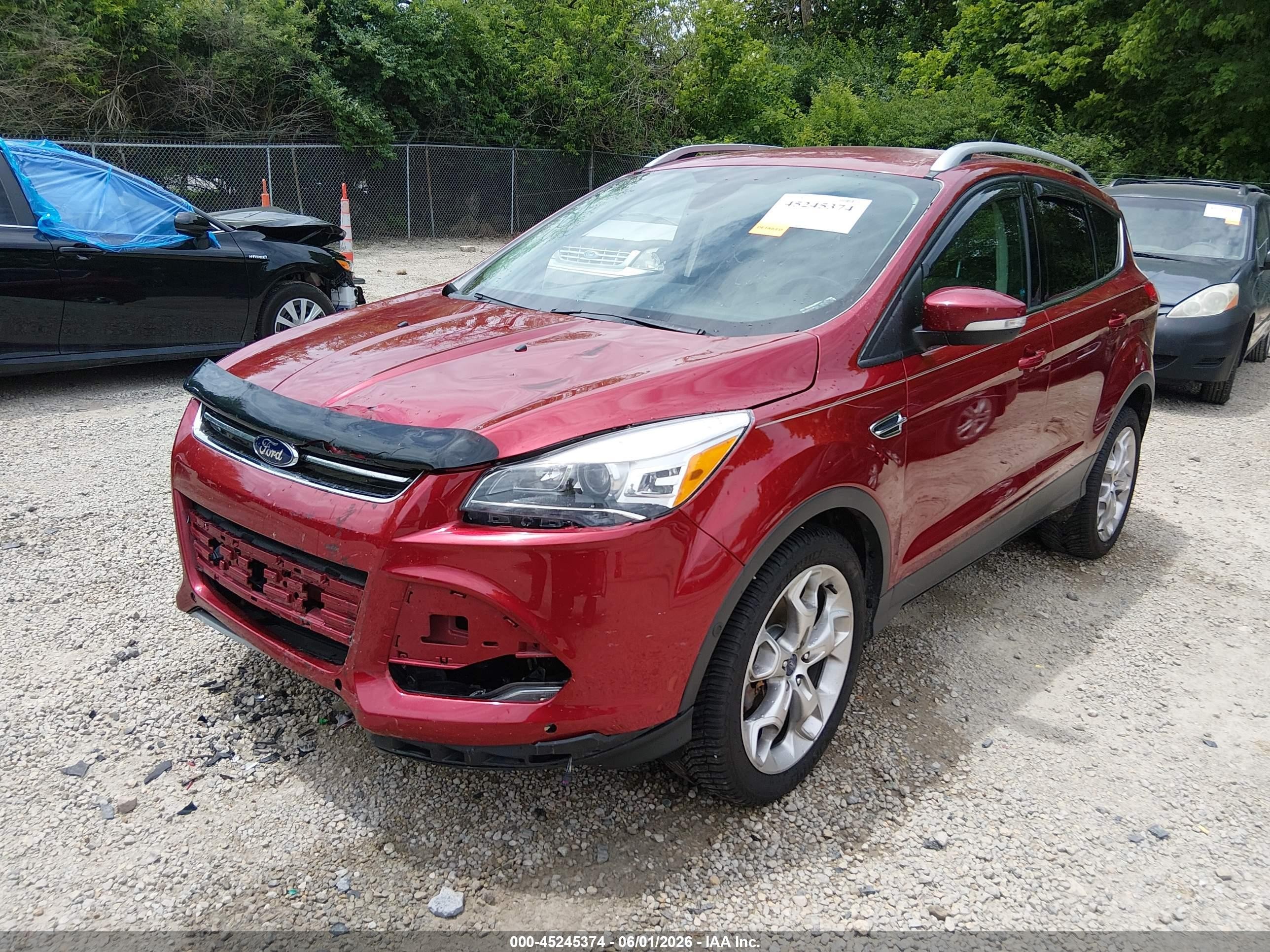 2014 Ford Escape Titanium Красный vin: 1FMCU9J93EUA60224