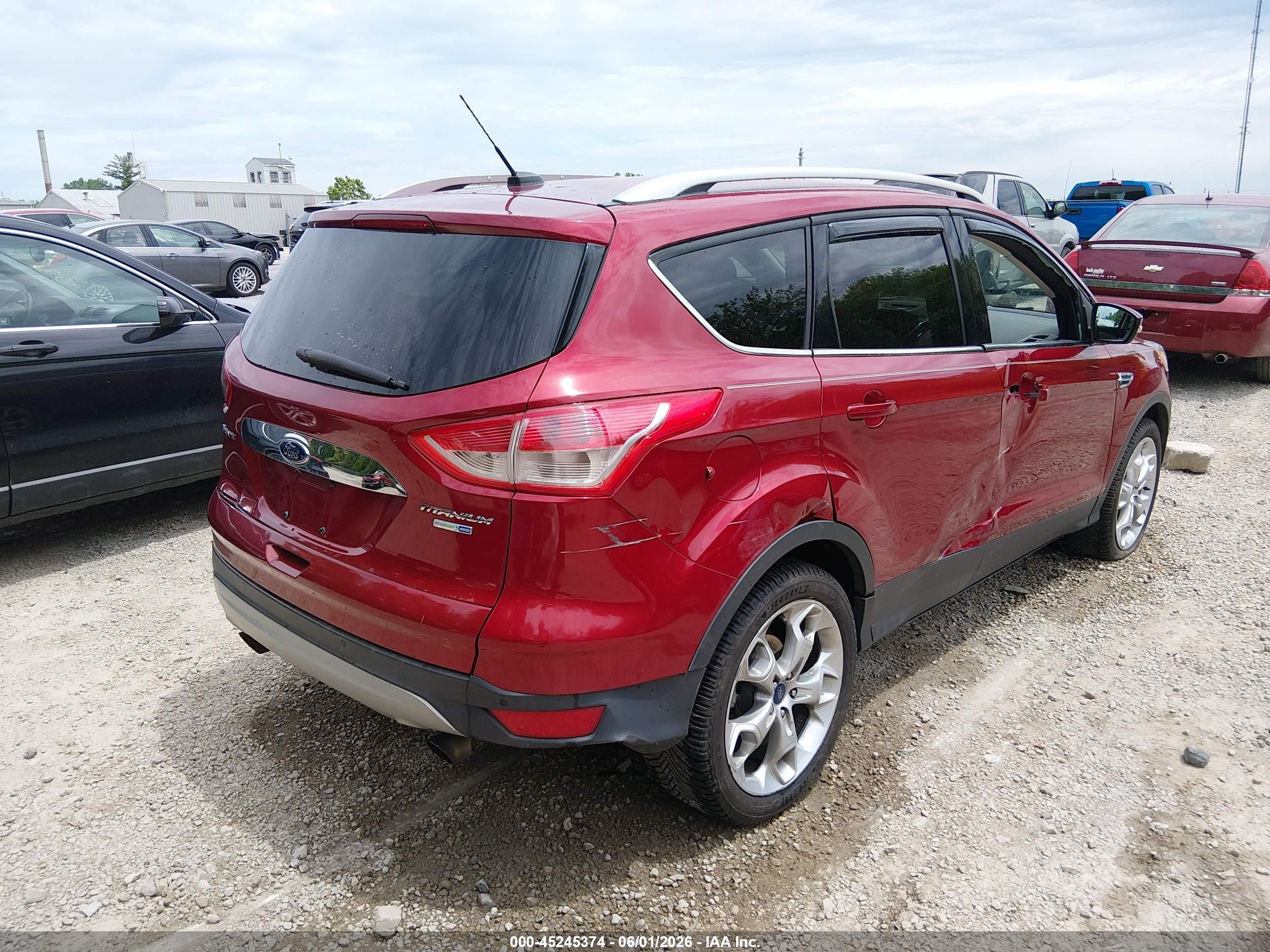 2014 Ford Escape Titanium Красный vin: 1FMCU9J93EUA60224
