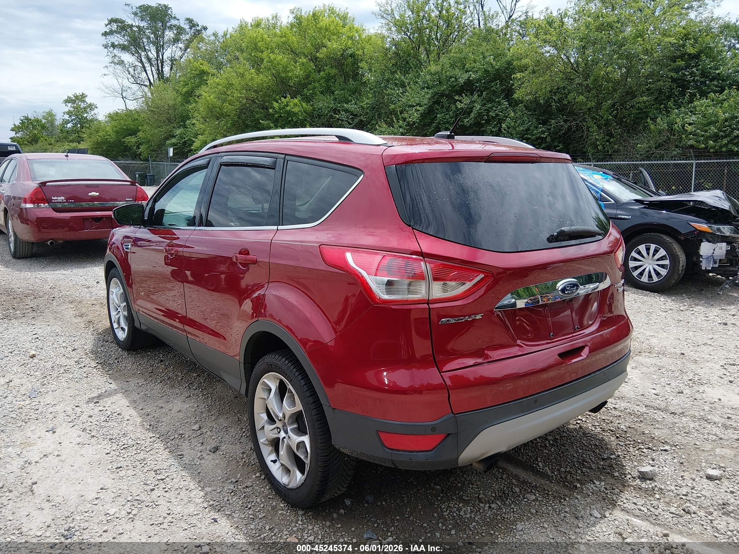 2014 Ford Escape Titanium Красный vin: 1FMCU9J93EUA60224