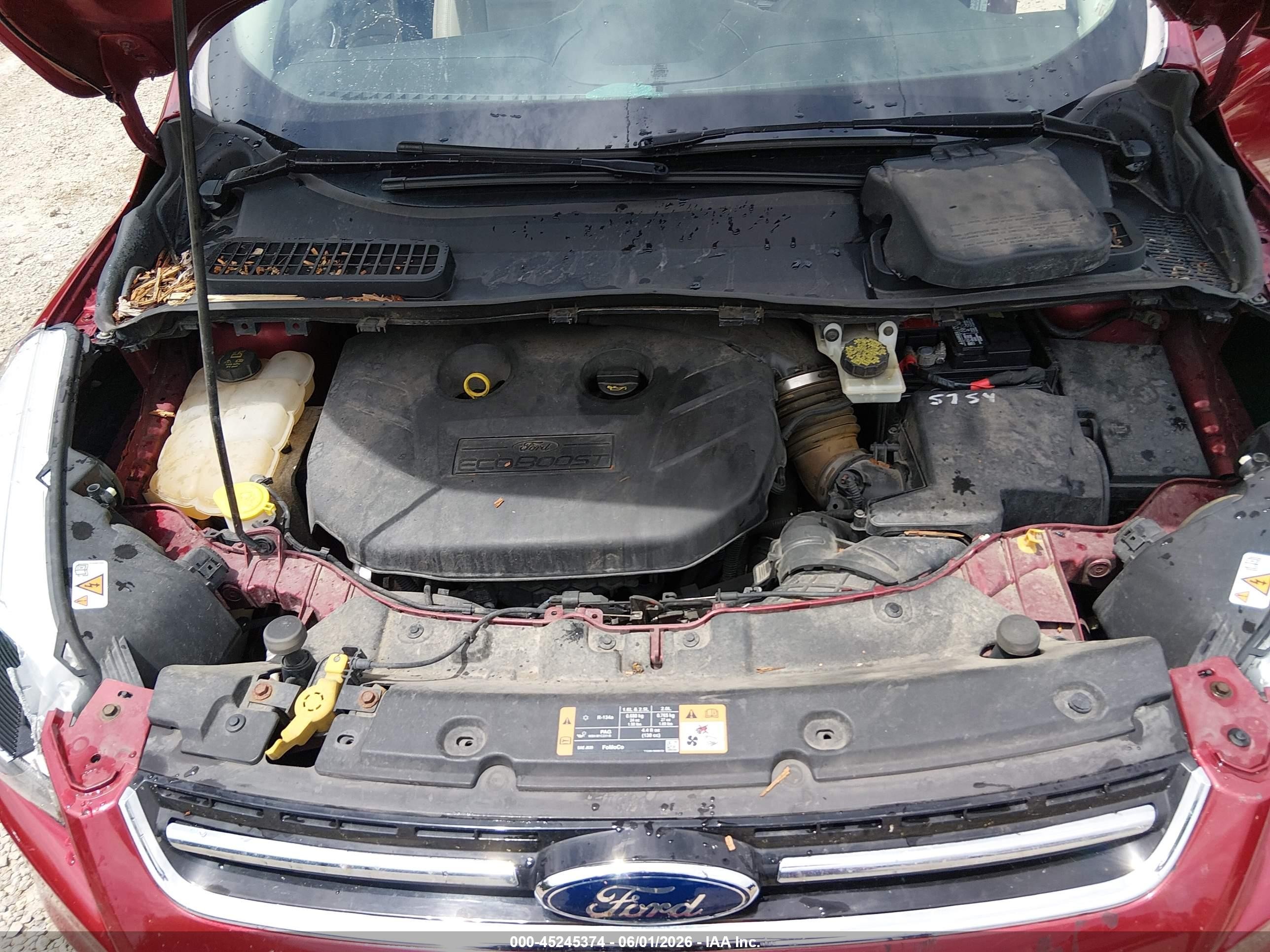 2014 Ford Escape Titanium Красный vin: 1FMCU9J93EUA60224