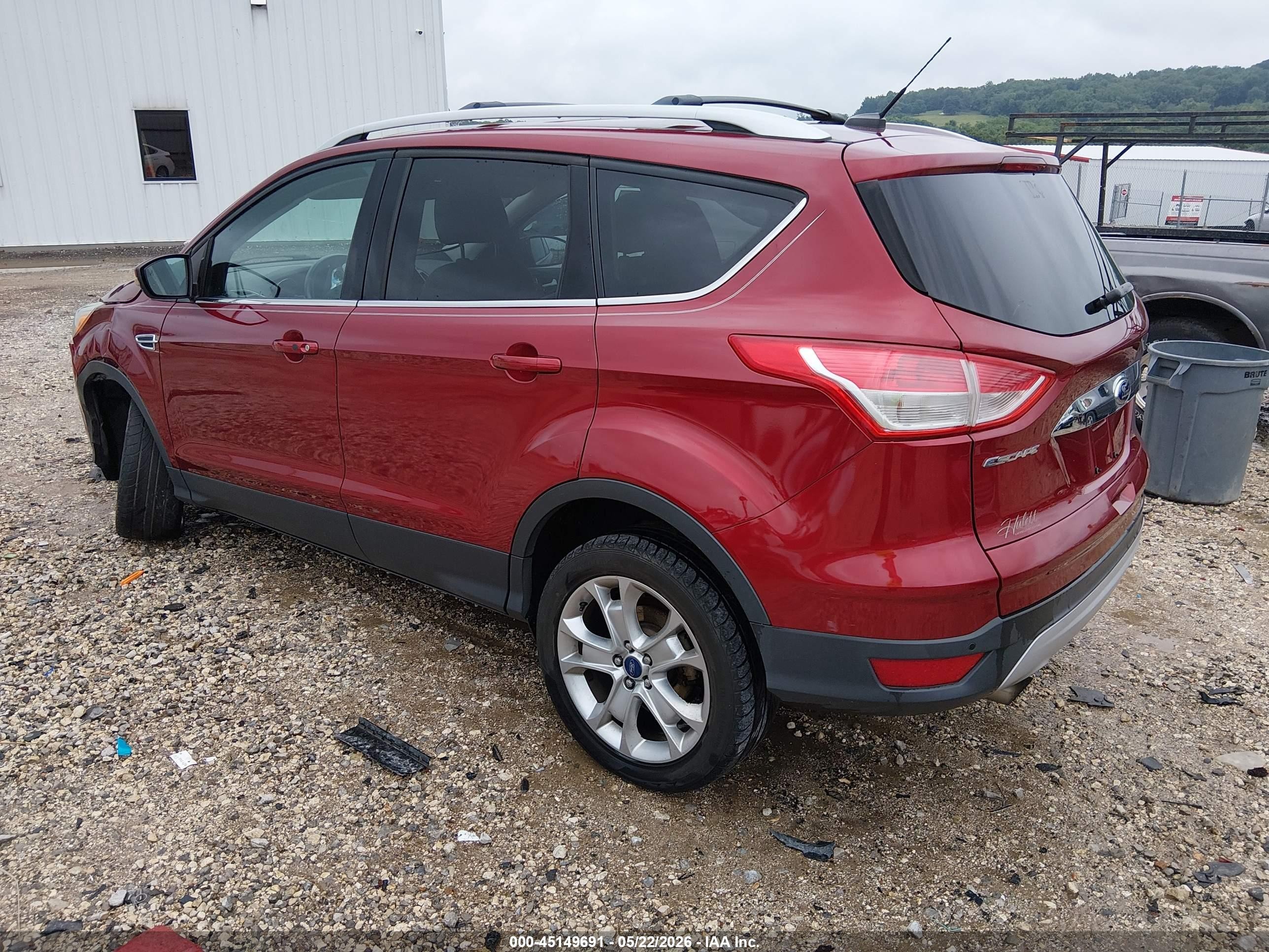 2014 Ford Escape Titanium Red vin: 1FMCU9J93EUB30241