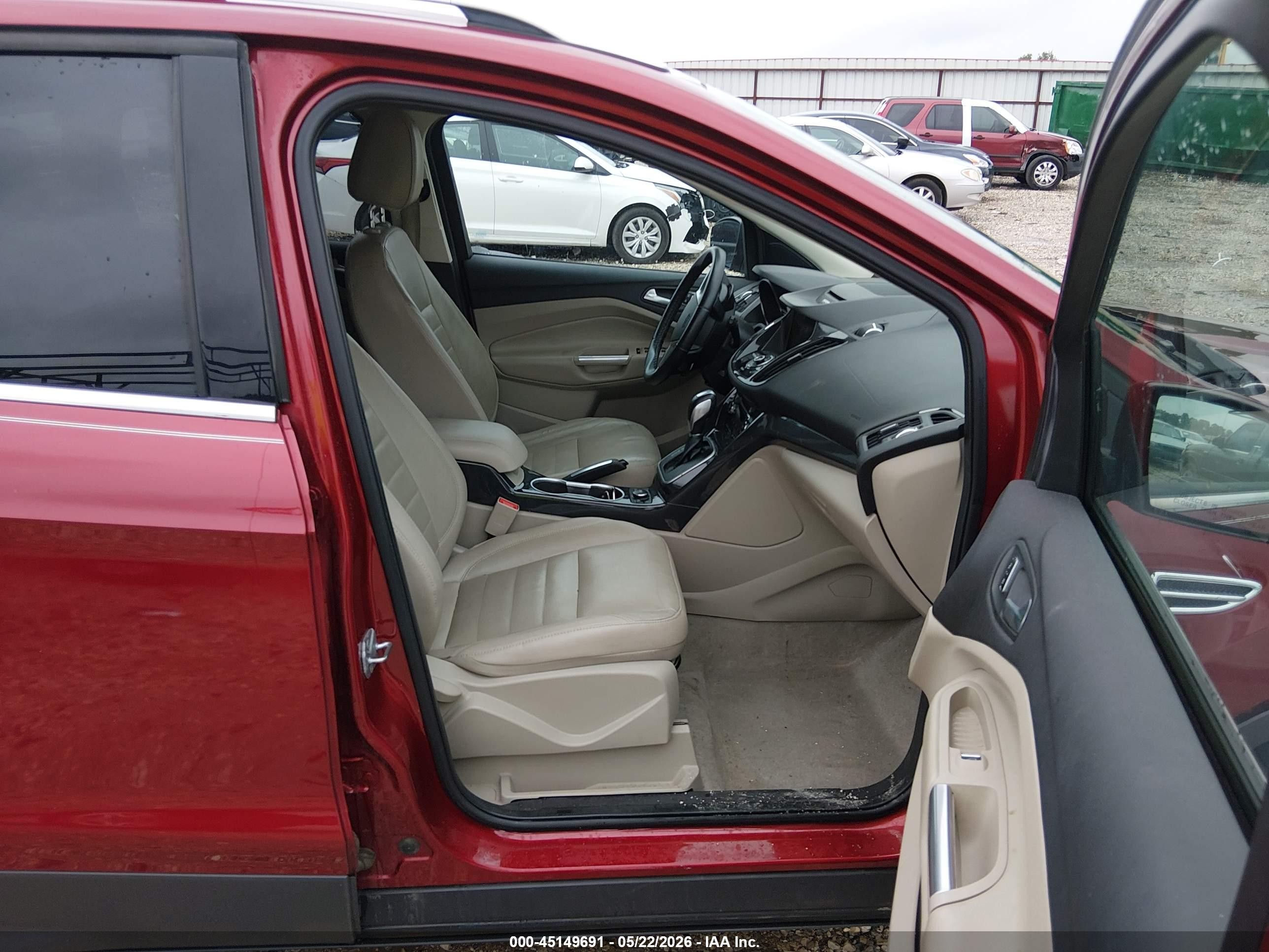 2014 Ford Escape Titanium Red vin: 1FMCU9J93EUB30241