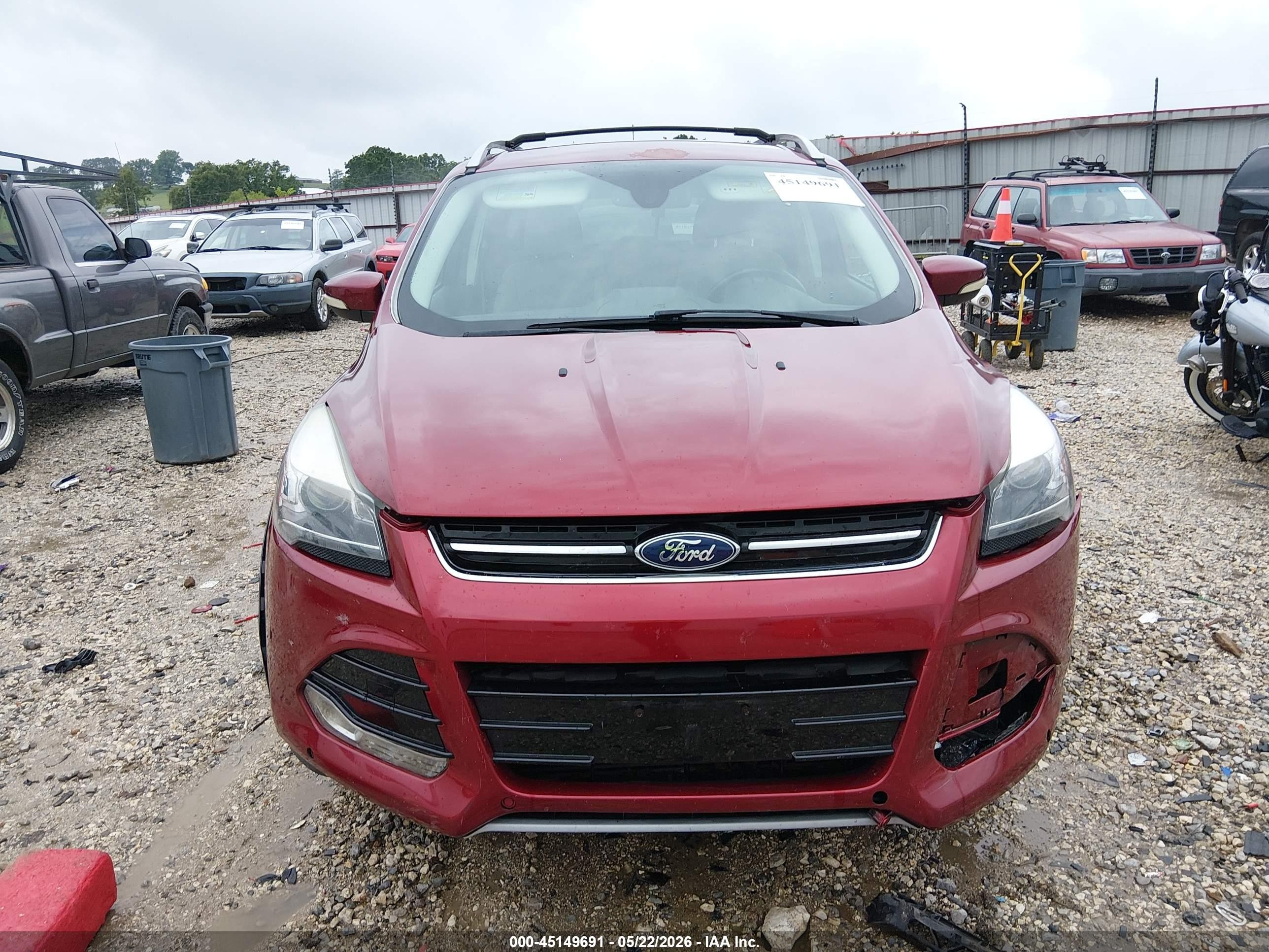2014 Ford Escape Titanium Red vin: 1FMCU9J93EUB30241