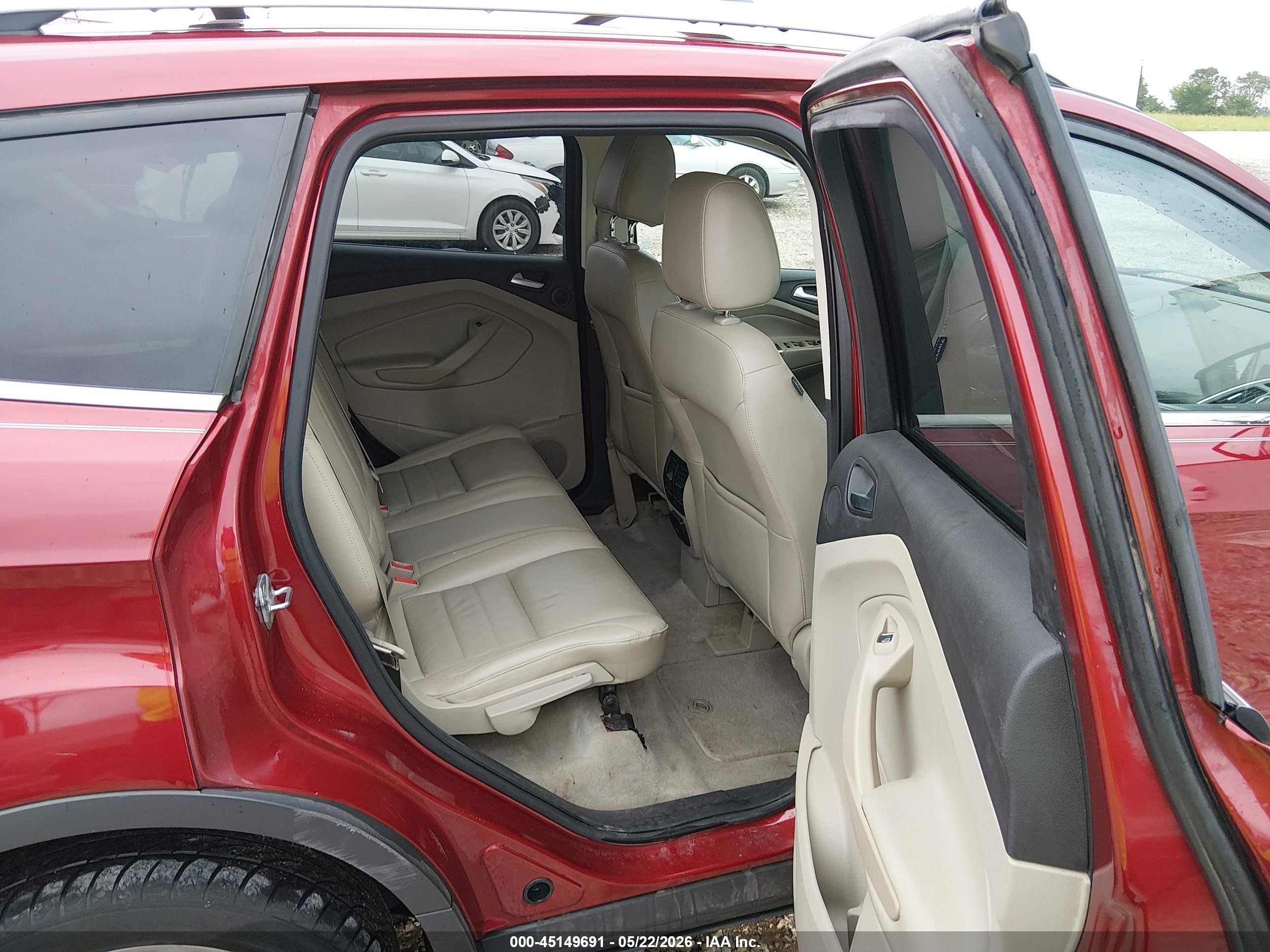 2014 Ford Escape Titanium Red vin: 1FMCU9J93EUB30241