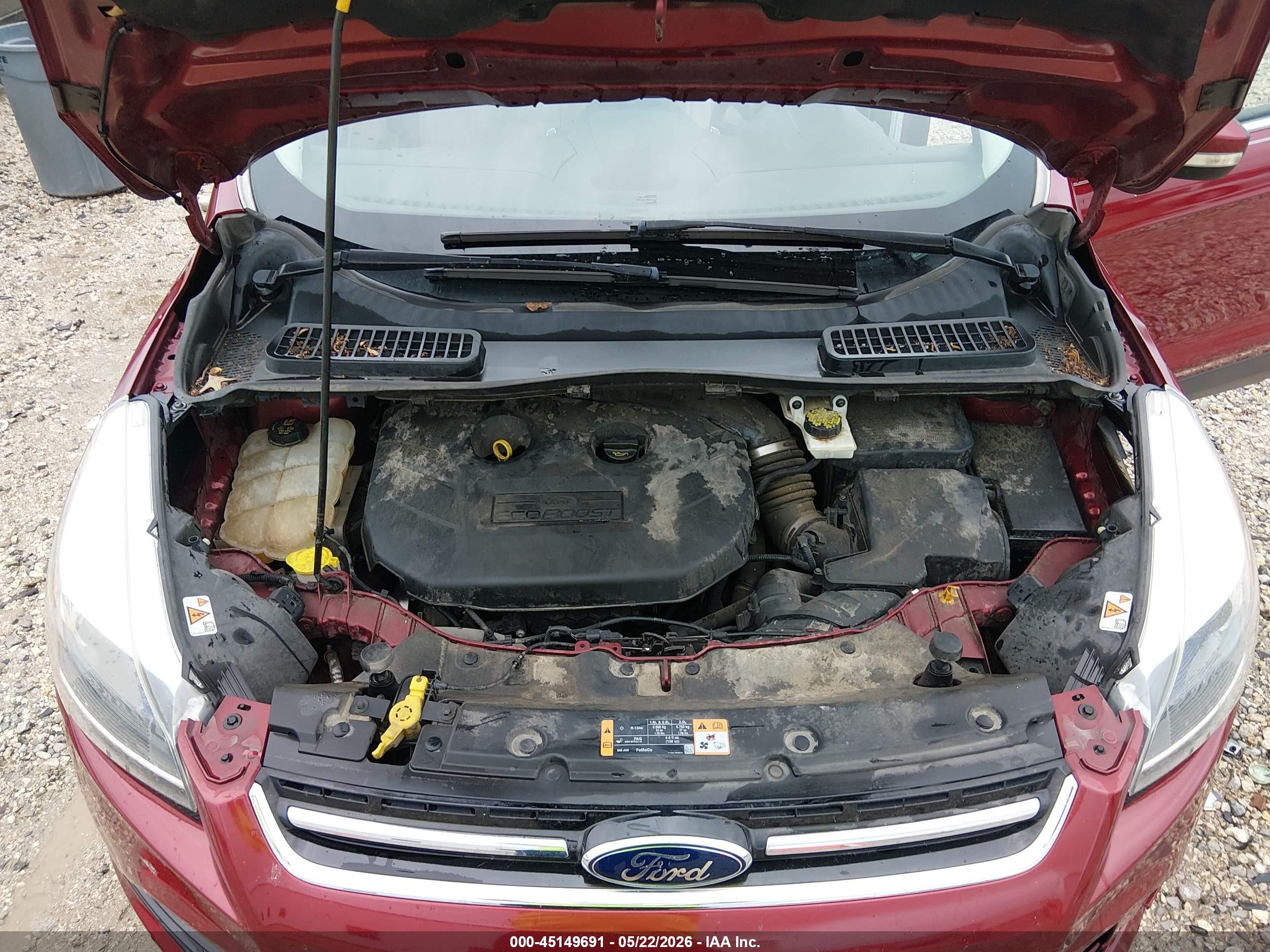 2014 Ford Escape Titanium Red vin: 1FMCU9J93EUB30241