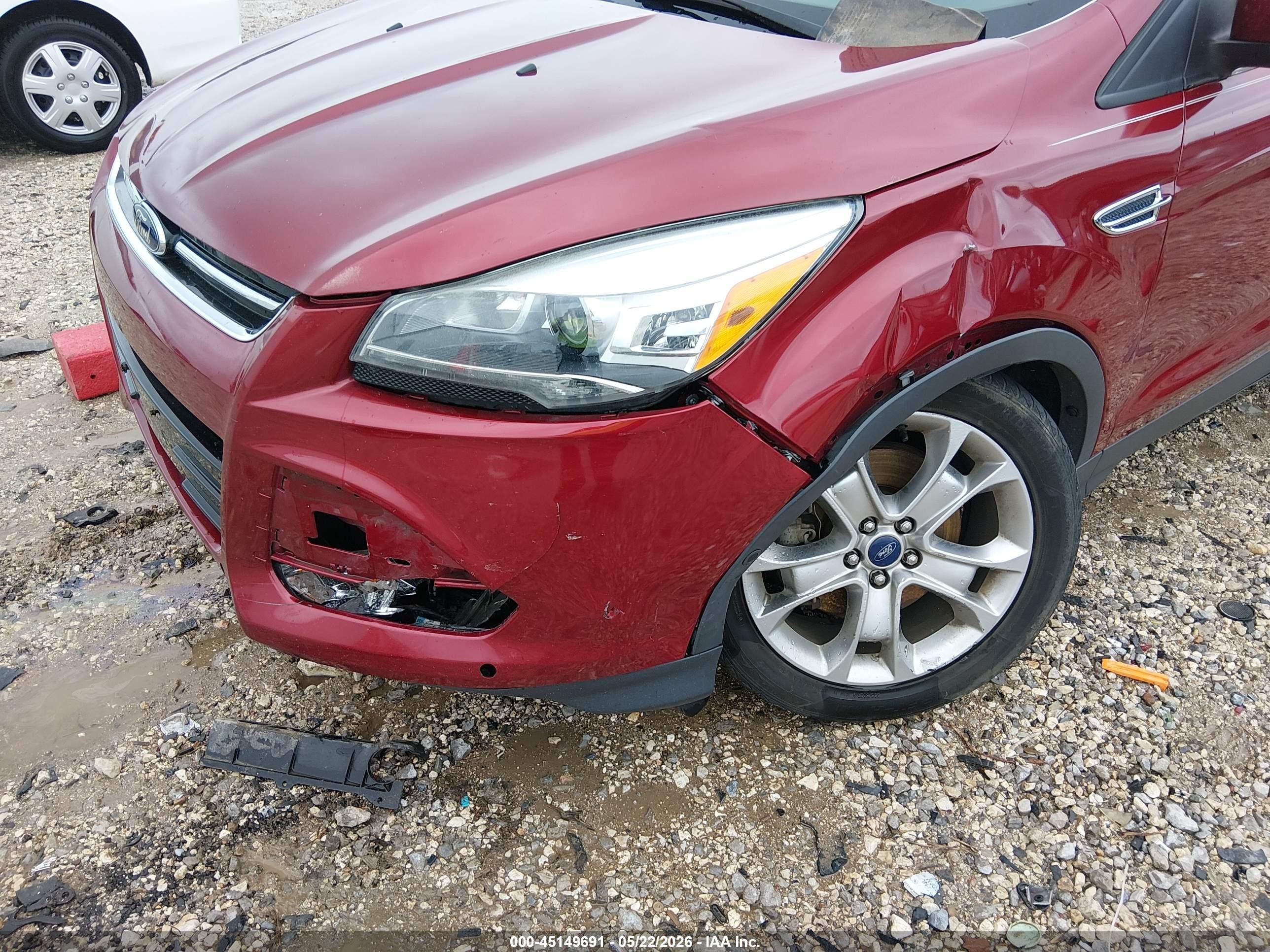 2014 Ford Escape Titanium Red vin: 1FMCU9J93EUB30241