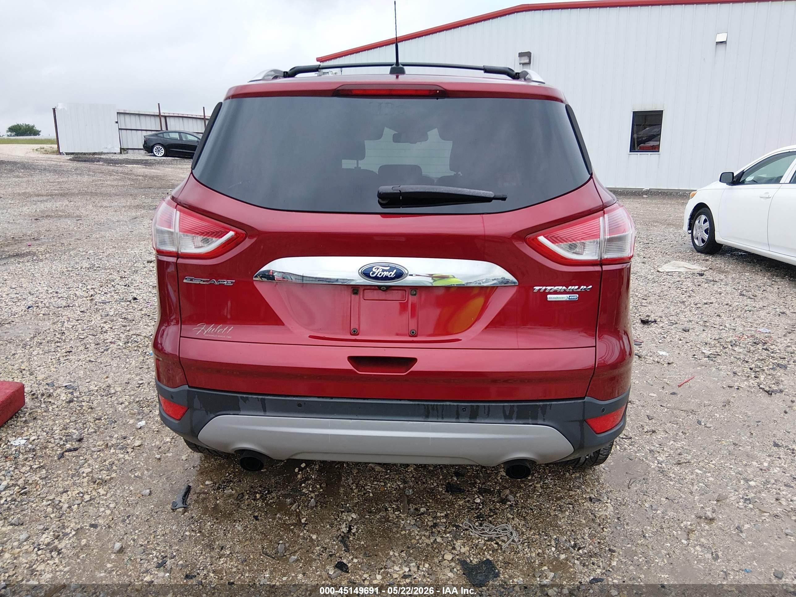 2014 Ford Escape Titanium Red vin: 1FMCU9J93EUB30241