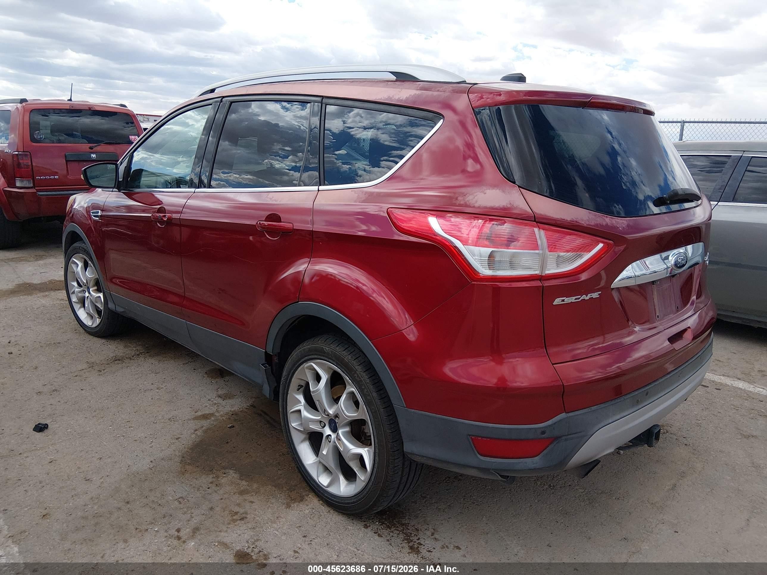 2014 Ford Escape Titanium Red vin: 1FMCU9J93EUB30708