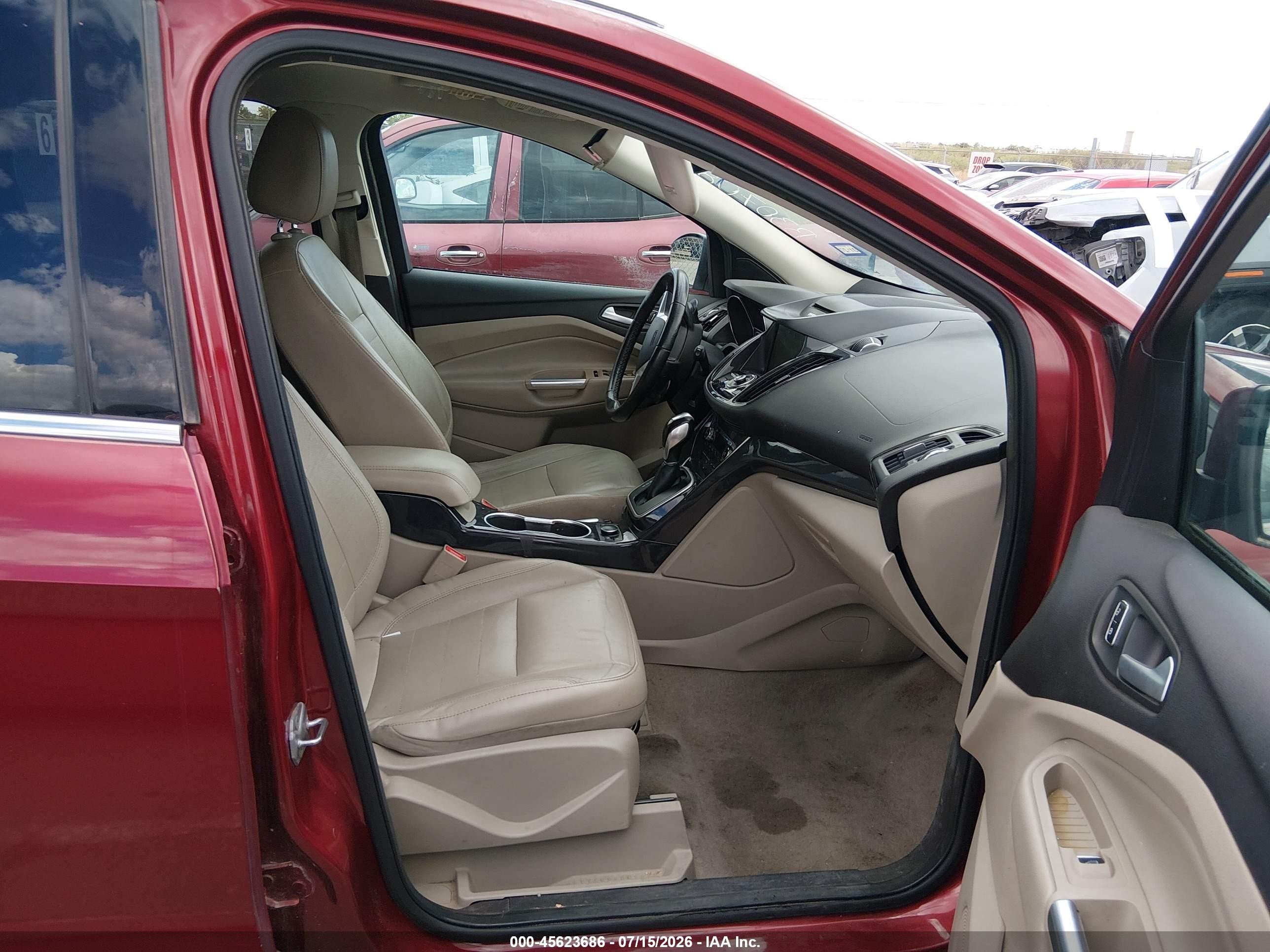 2014 Ford Escape Titanium Red vin: 1FMCU9J93EUB30708