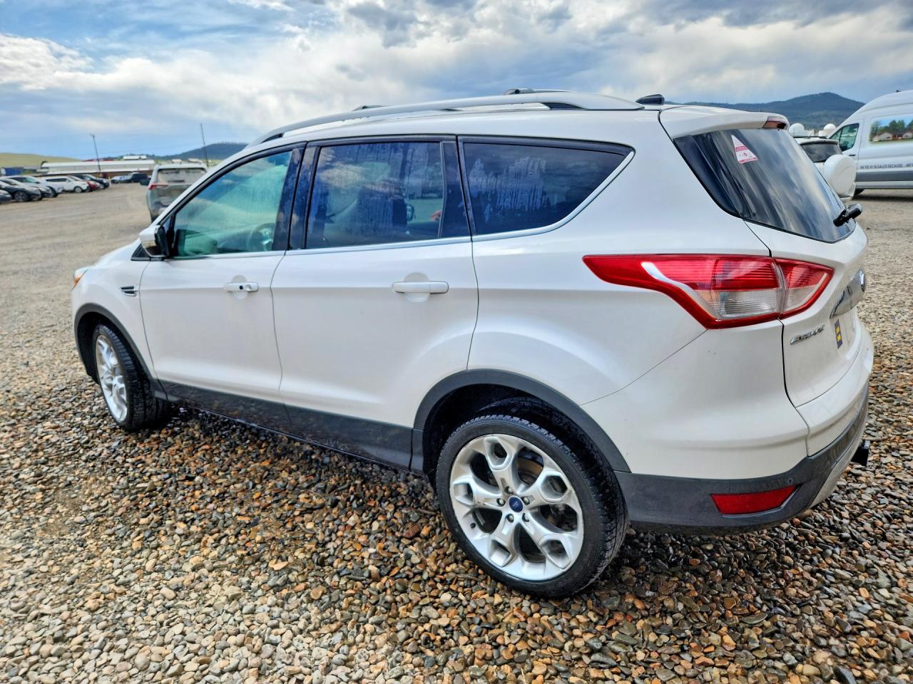 2014 Ford Escape Titanium White vin: 1FMCU9J93EUB72344