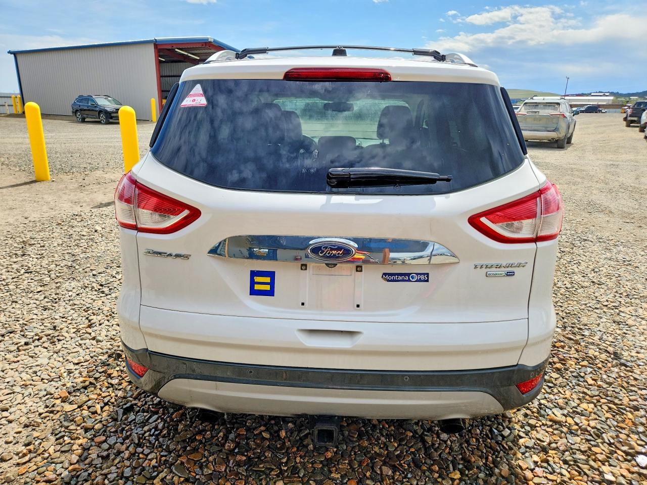 2014 Ford Escape Titanium White vin: 1FMCU9J93EUB72344