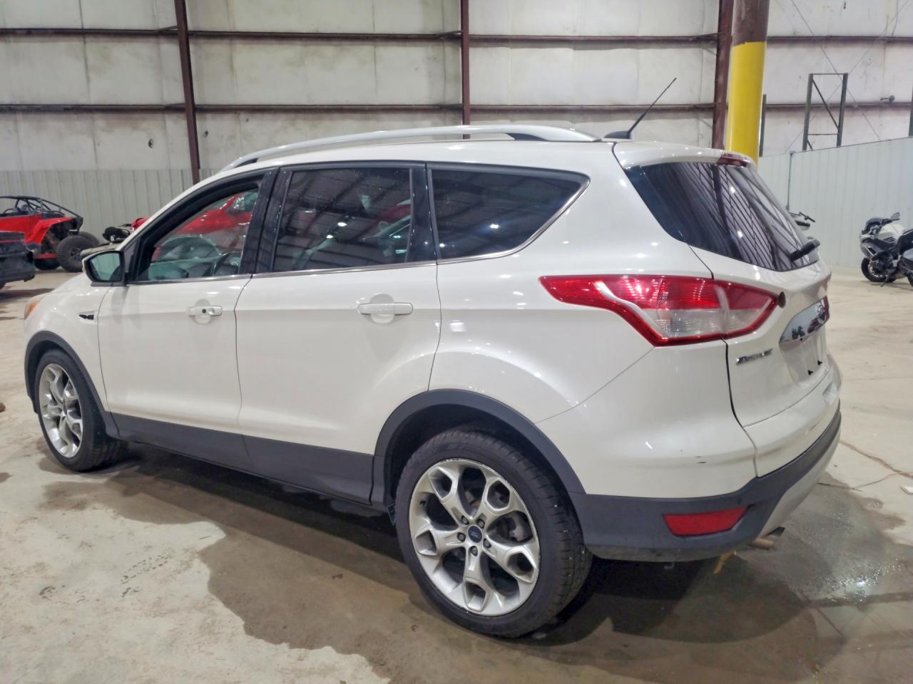 2014 Ford Escape Titanium White vin: 1FMCU9J93EUC11837