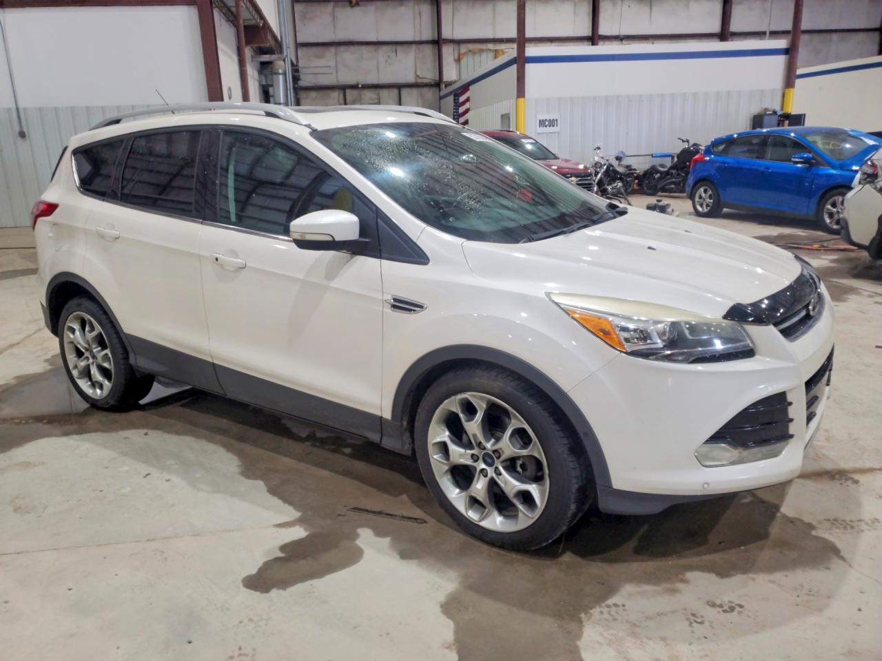 2014 Ford Escape Titanium White vin: 1FMCU9J93EUC11837