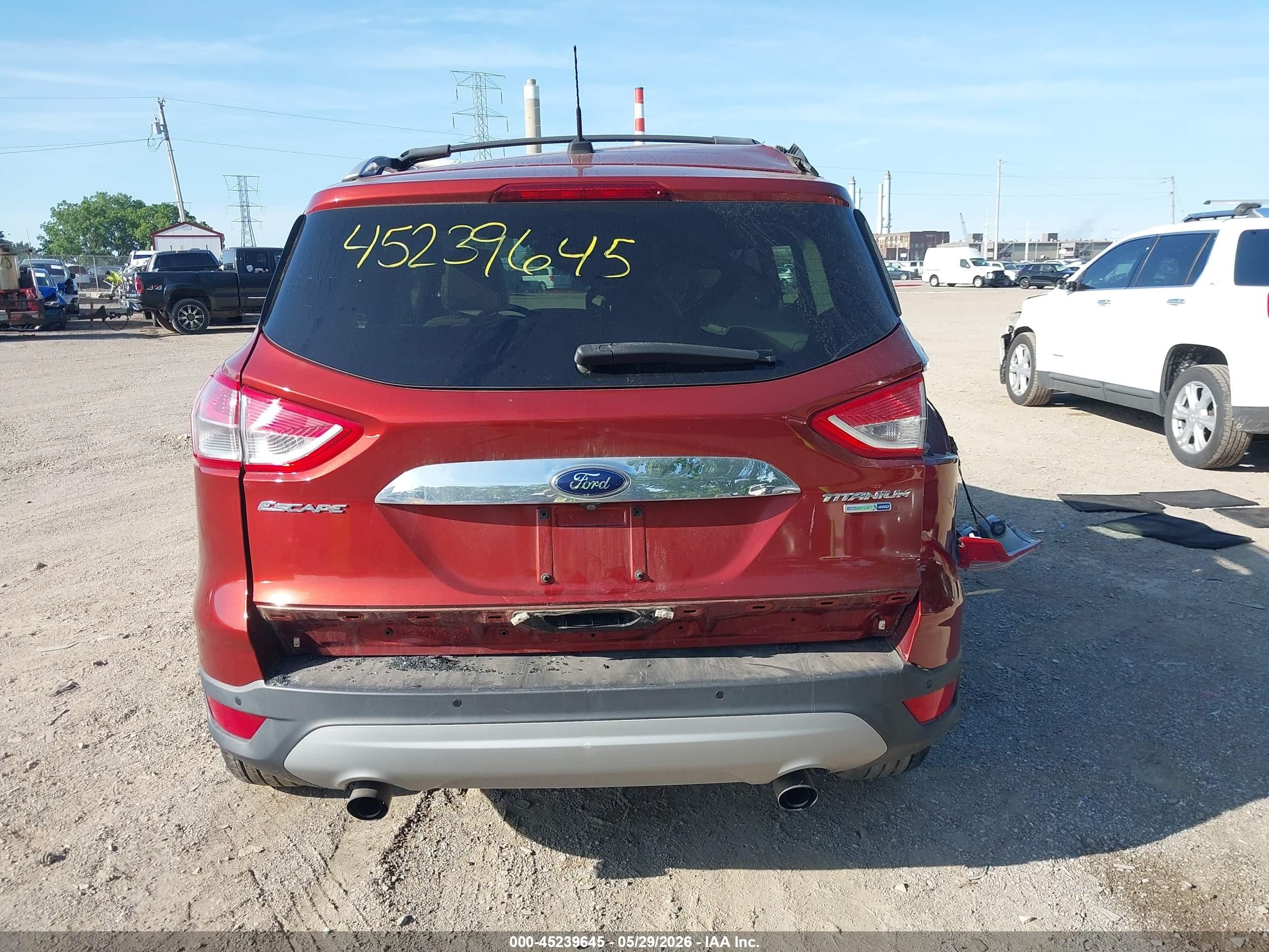 2014 Ford Escape Titanium Orange vin: 1FMCU9J93EUD23425