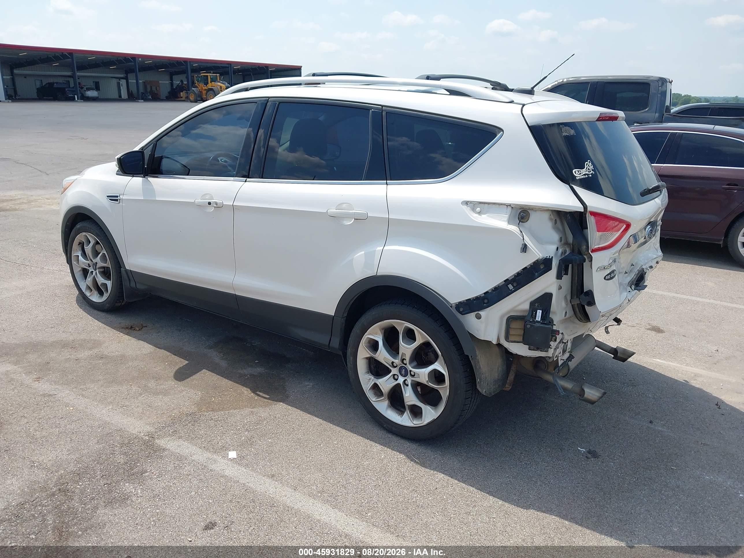 2014 Ford Escape Titanium White vin: 1FMCU9J93EUD80076