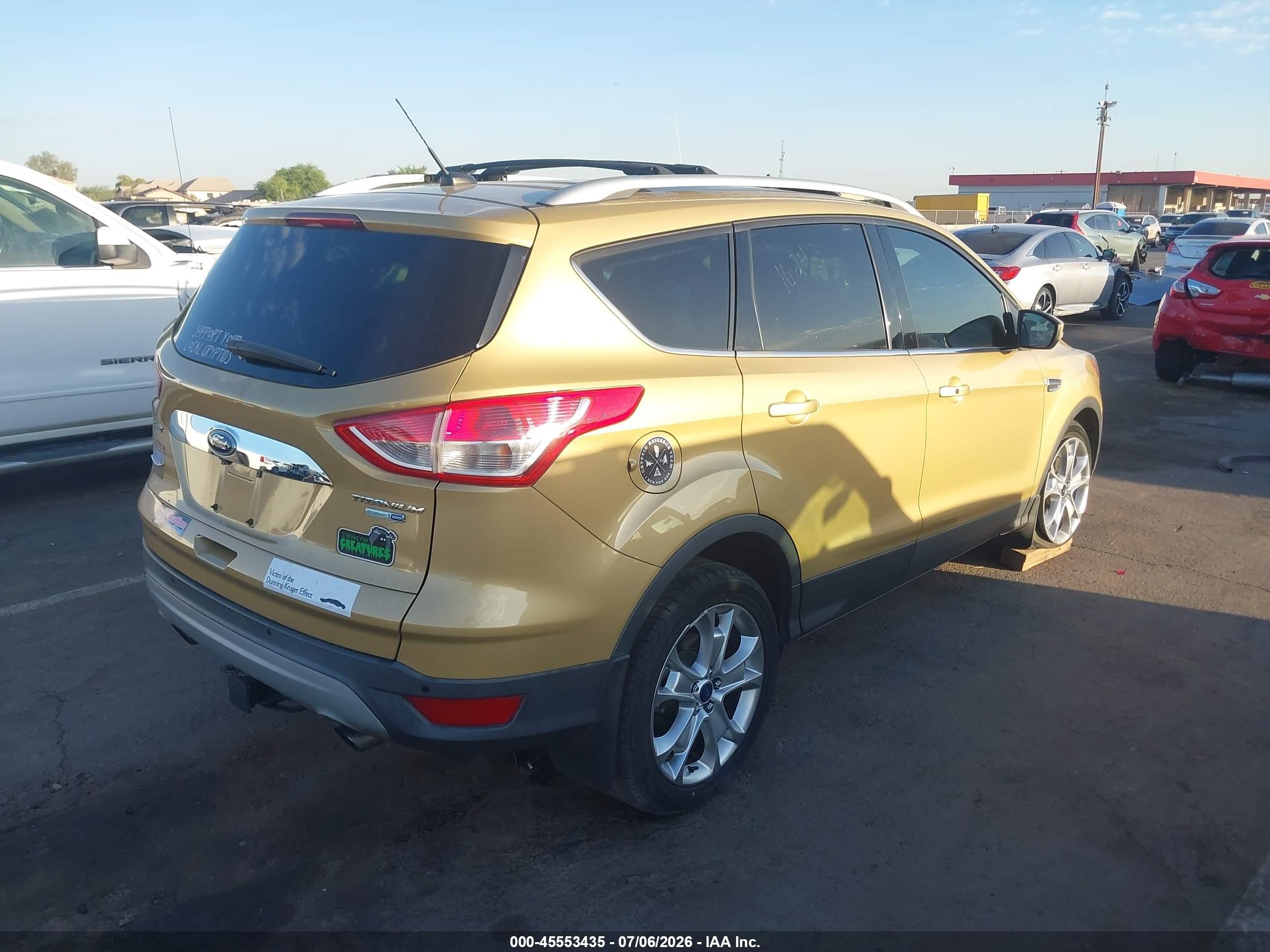 2014 Ford Escape Titanium Gold vin: 1FMCU9J93EUD88100