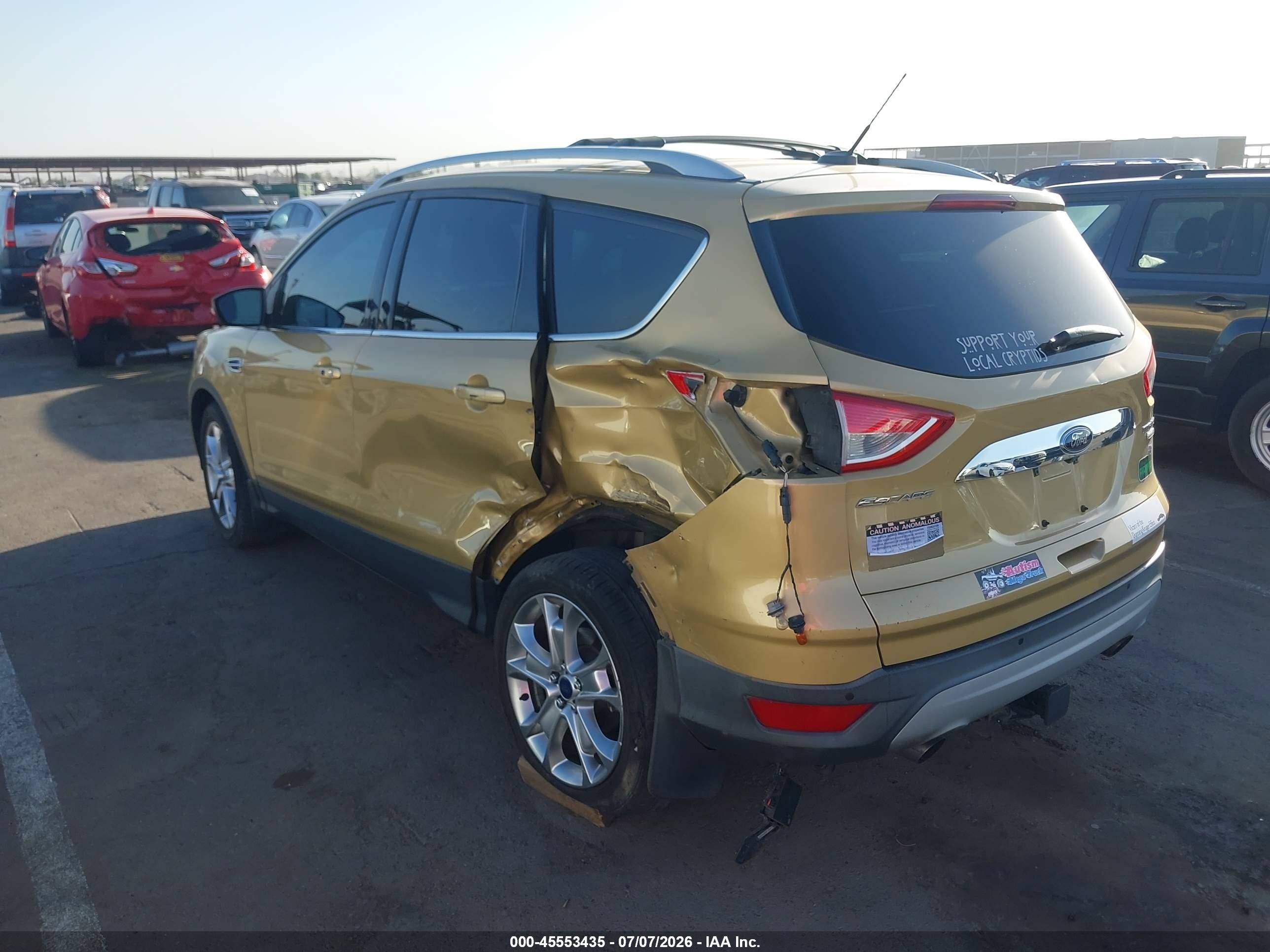 2014 Ford Escape Titanium Gold vin: 1FMCU9J93EUD88100