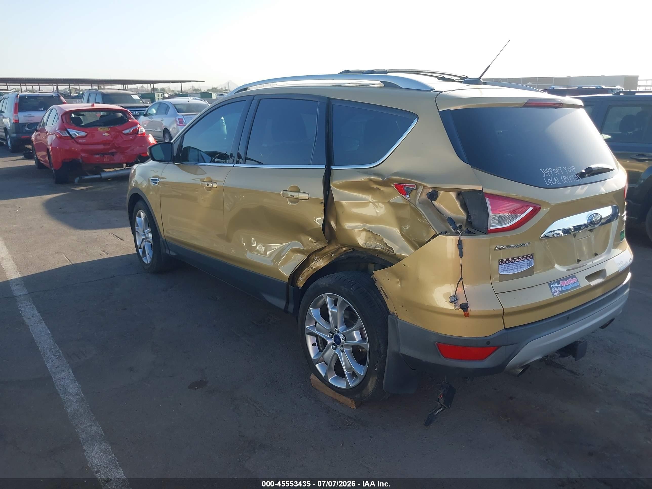 2014 Ford Escape Titanium Gold vin: 1FMCU9J93EUD88100