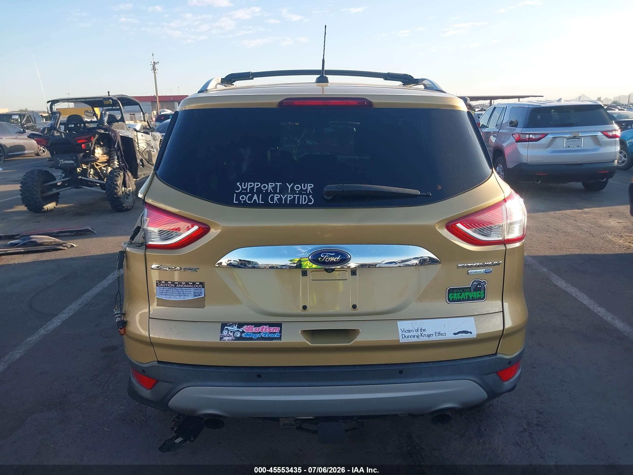 2014 Ford Escape Titanium Gold vin: 1FMCU9J93EUD88100