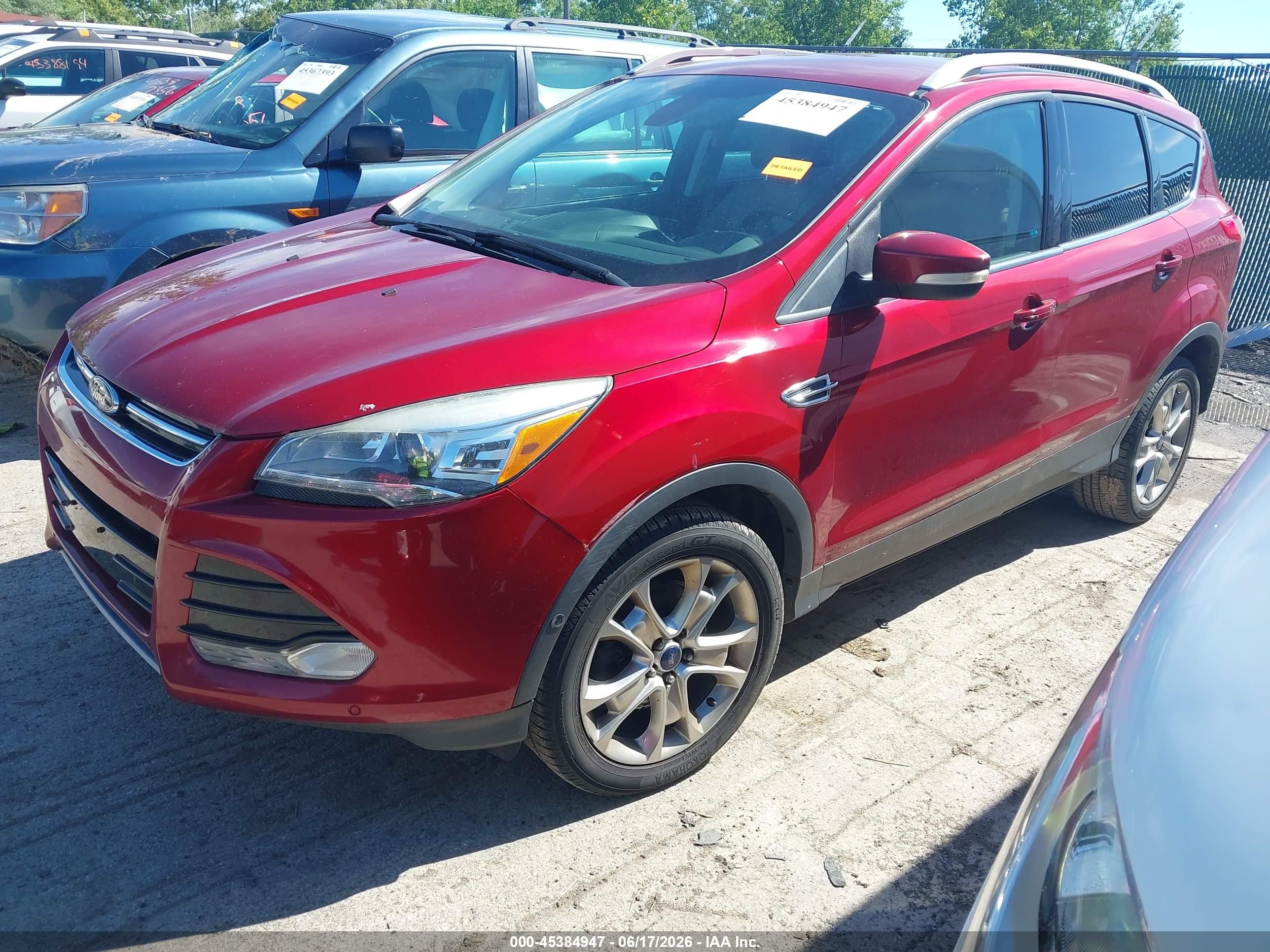 2014 Ford Escape Titanium Красный vin: 1FMCU9J93EUE24268