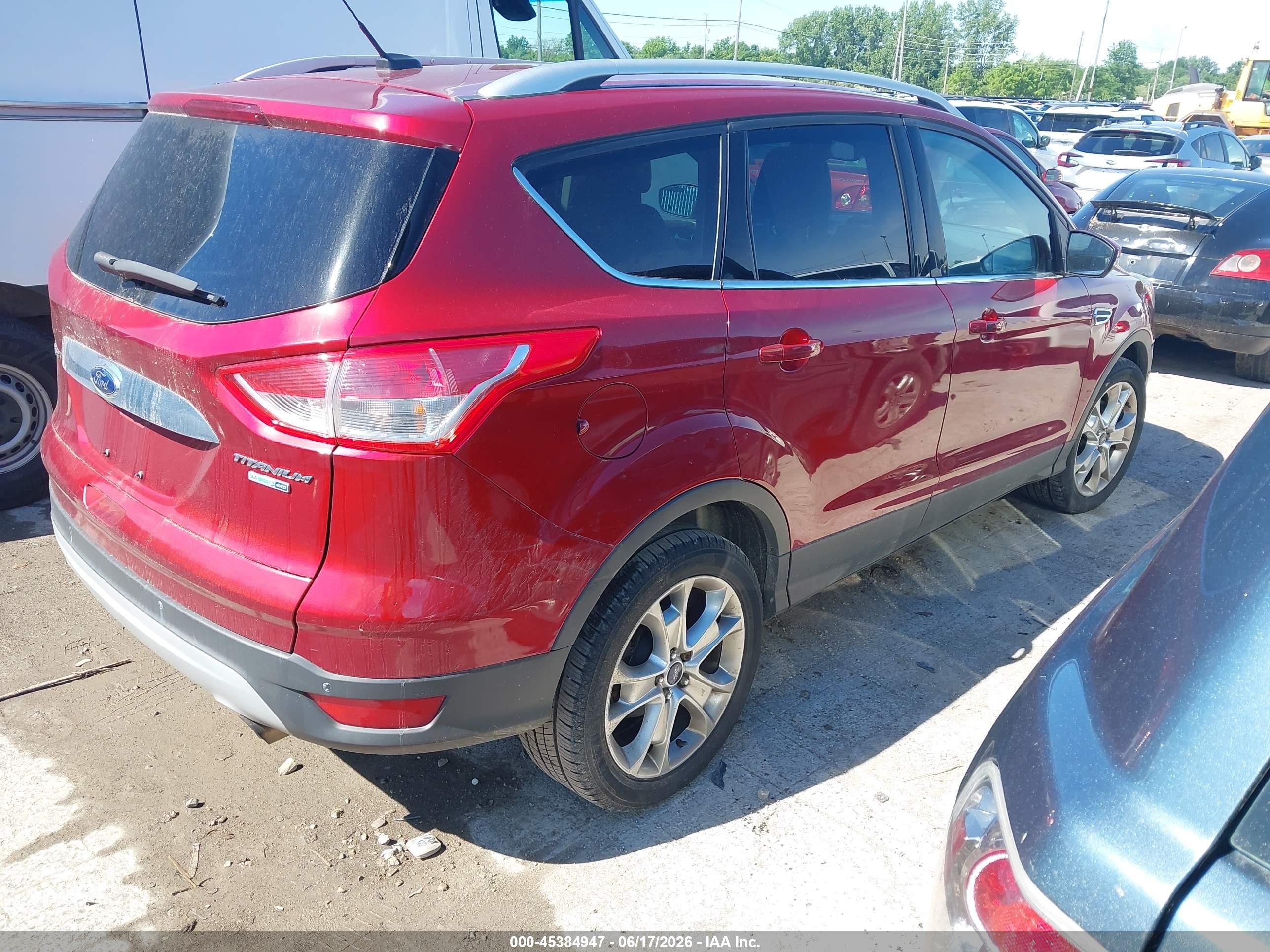 2014 Ford Escape Titanium Красный vin: 1FMCU9J93EUE24268