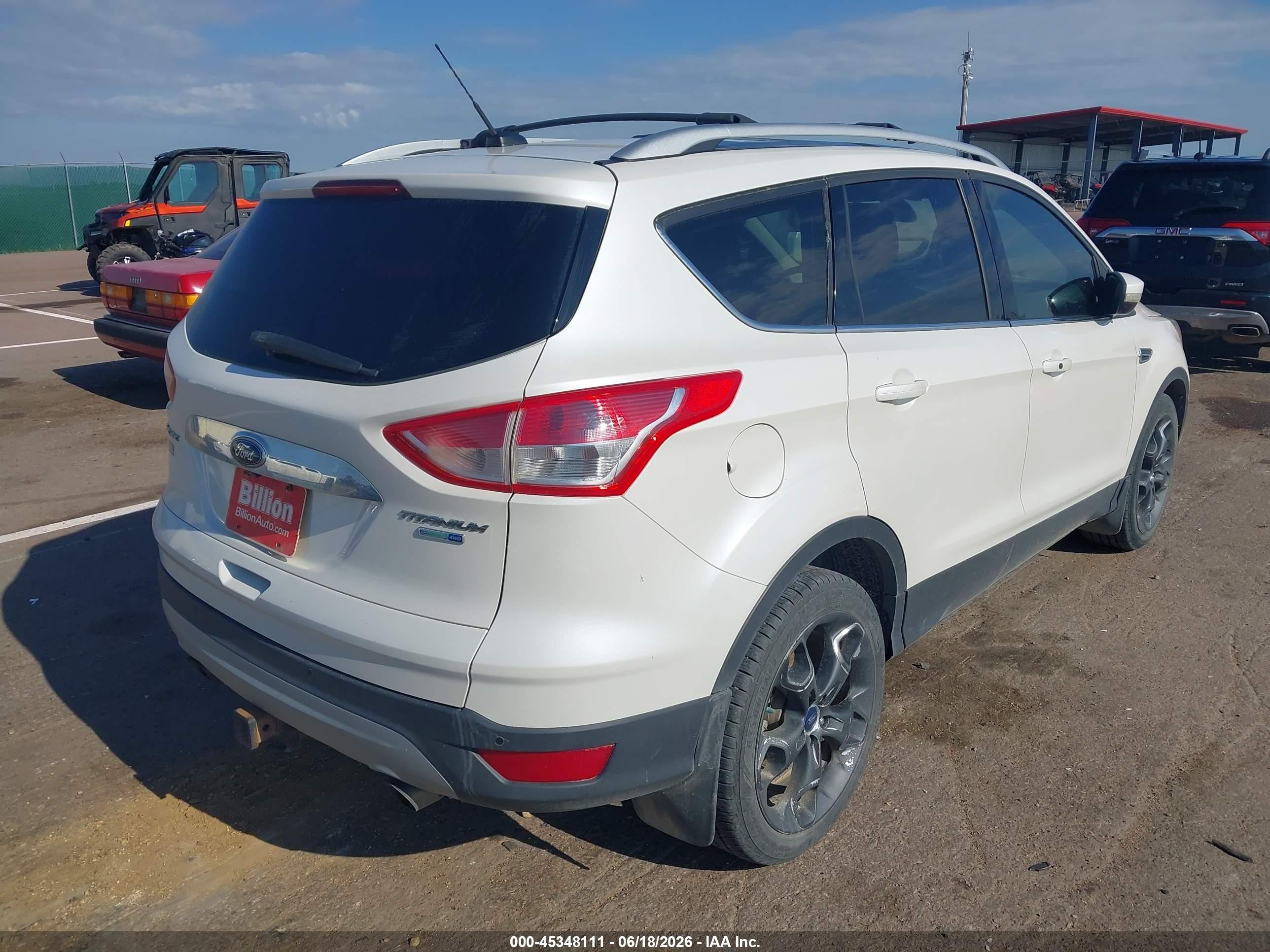 2014 Ford Escape Titanium White vin: 1FMCU9J93EUE40566