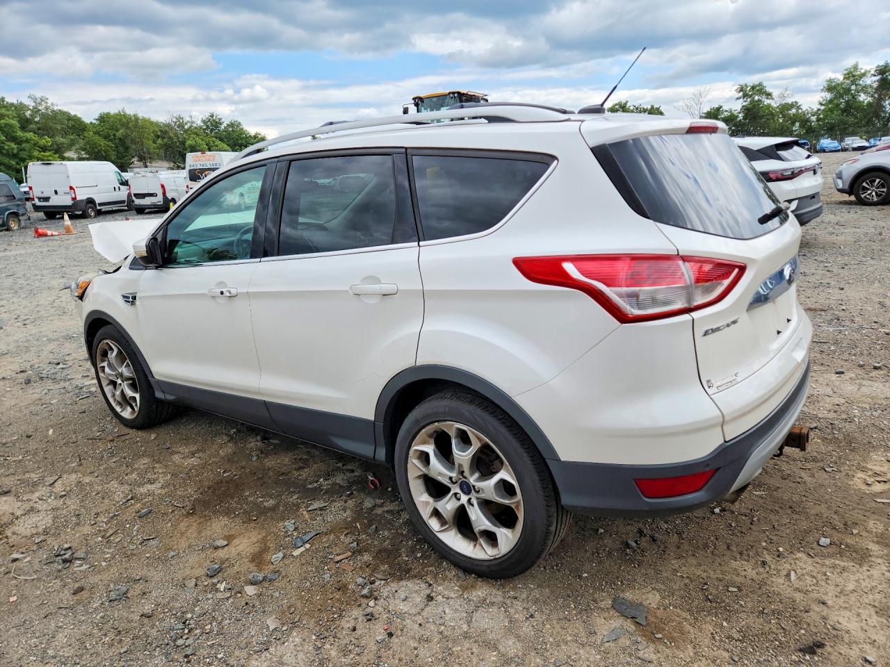 2015 Ford Escape Titanium White vin: 1FMCU9J93FUB29169