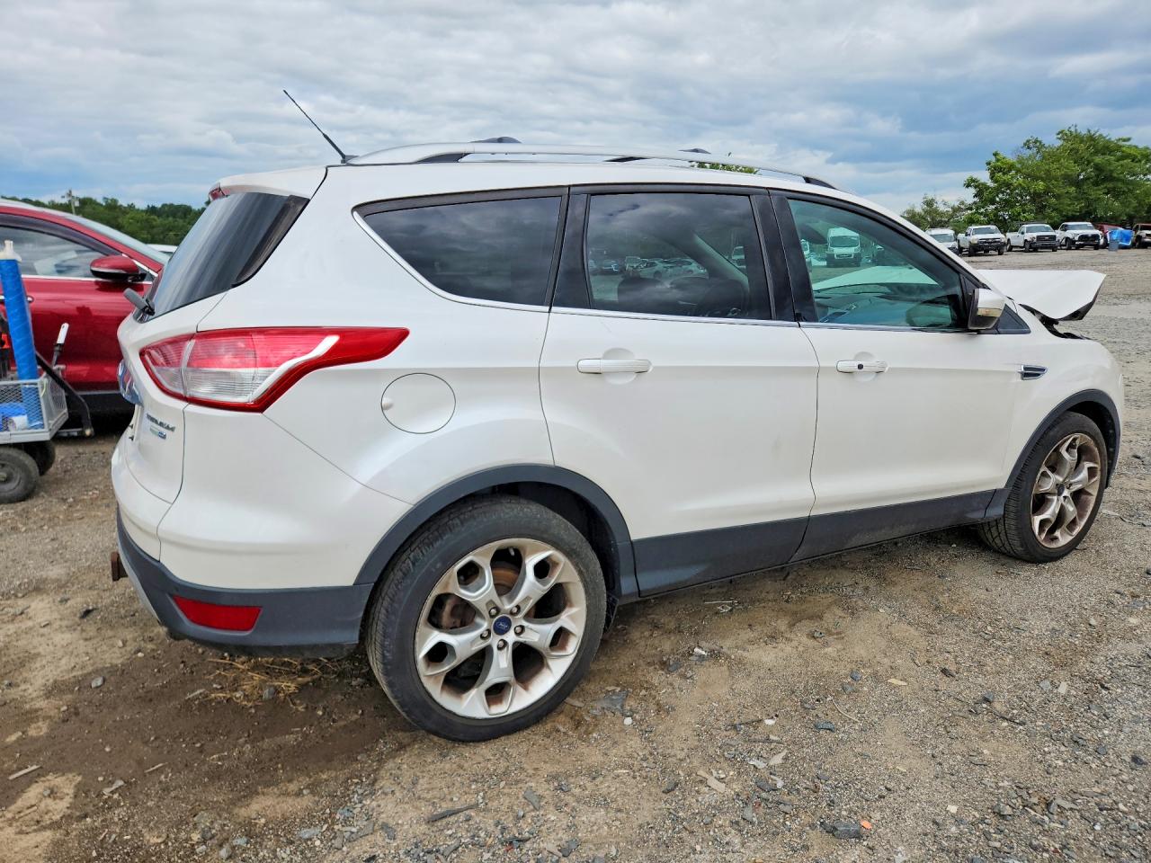 2015 Ford Escape Titanium White vin: 1FMCU9J93FUB29169