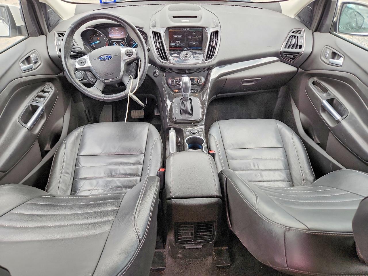 2015 Ford Escape Titanium White vin: 1FMCU9J93FUB29169
