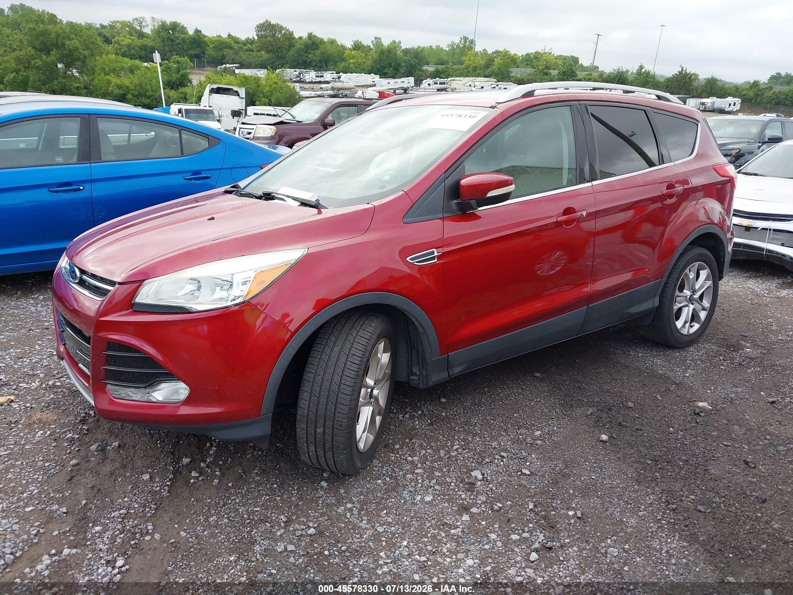2015 Ford Escape Titanium Red vin: 1FMCU9J93FUB68697