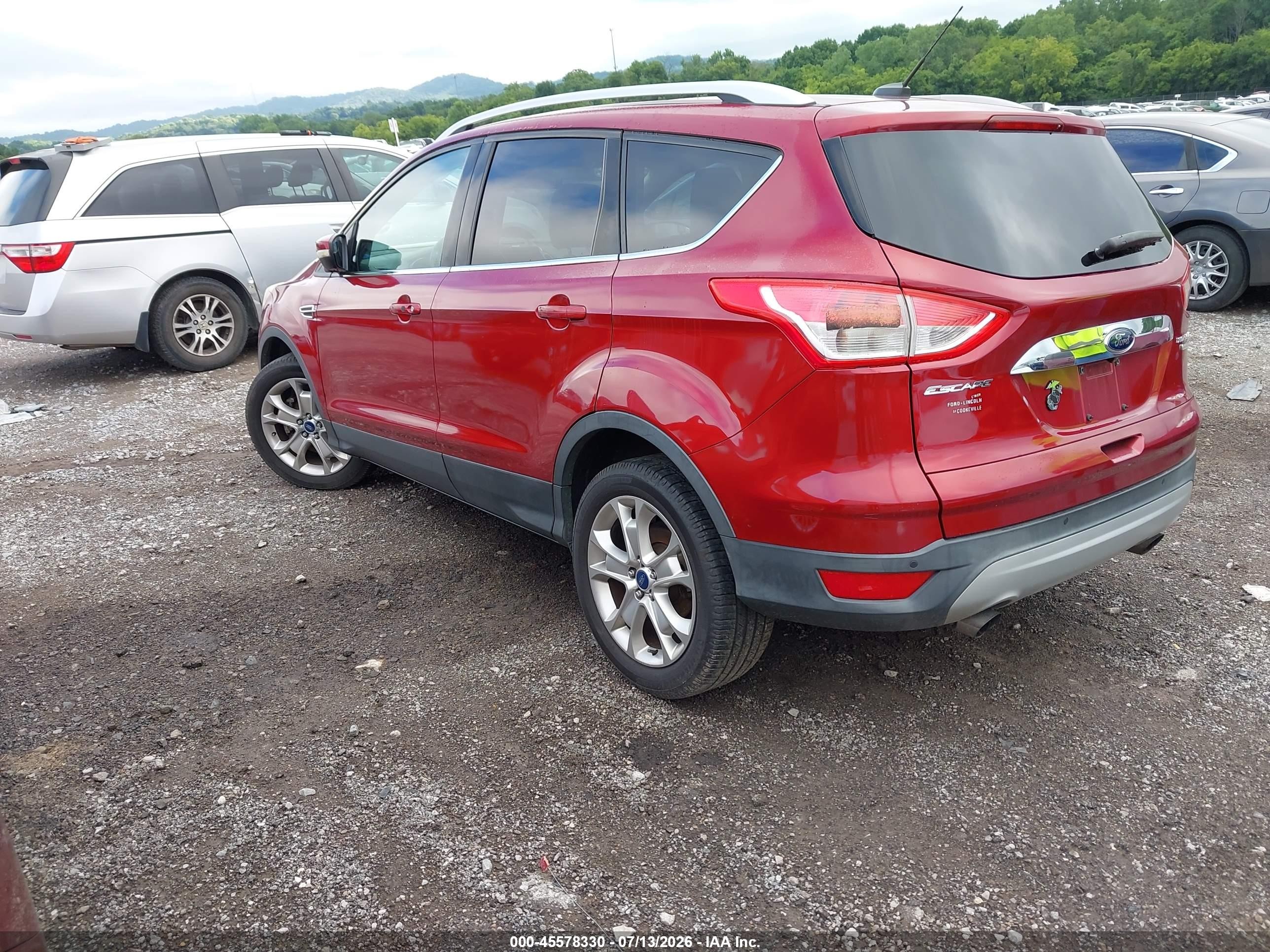 2015 Ford Escape Titanium Red vin: 1FMCU9J93FUB68697