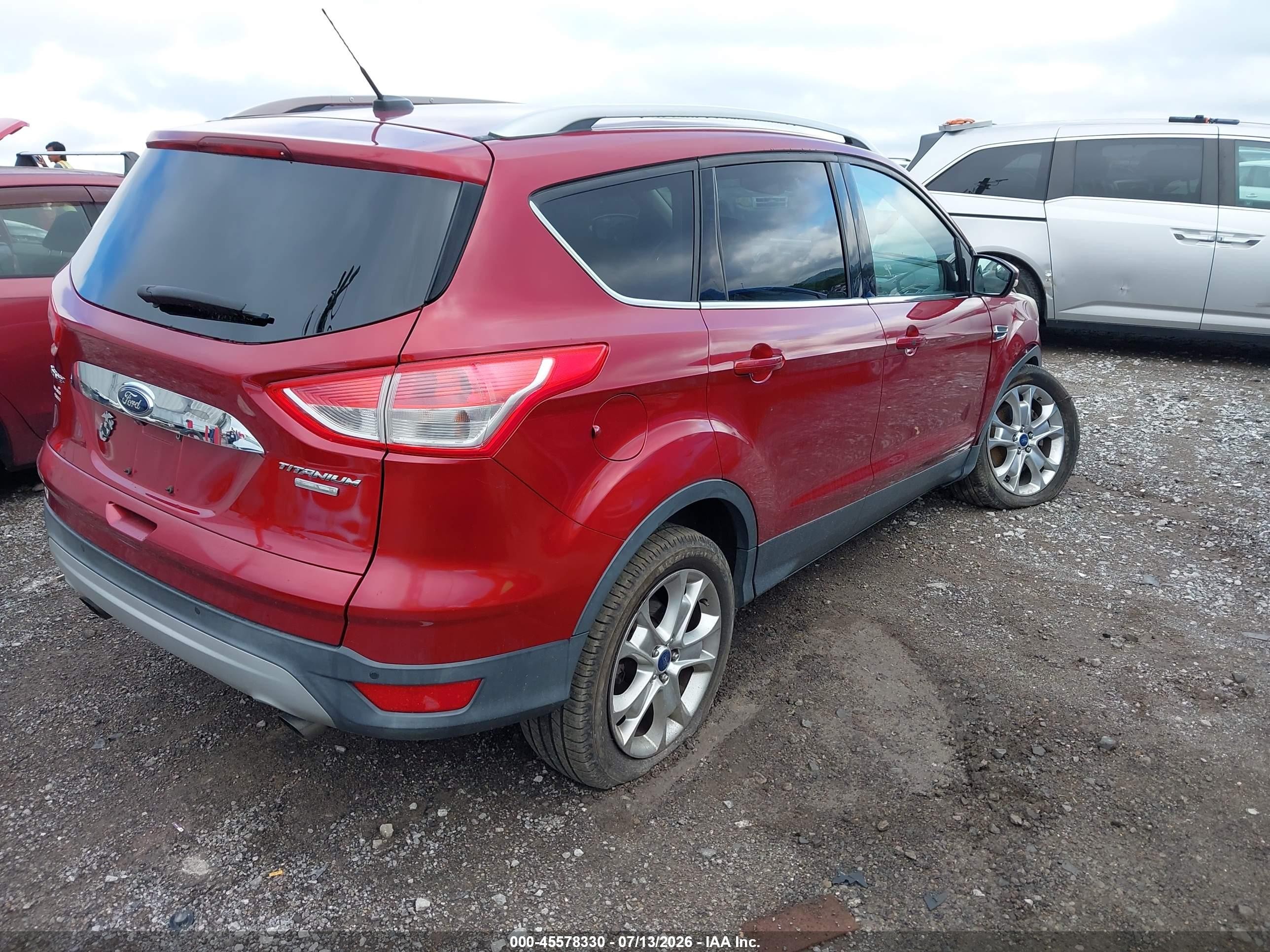 2015 Ford Escape Titanium Red vin: 1FMCU9J93FUB68697