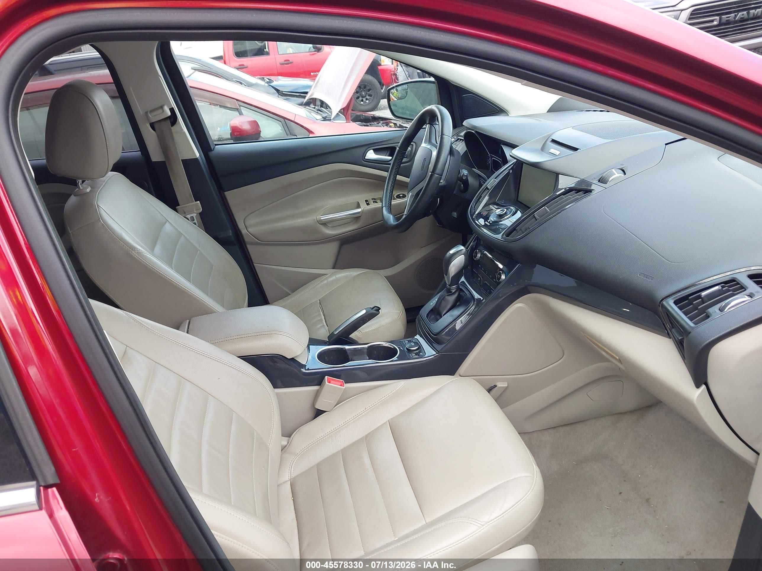 2015 Ford Escape Titanium Red vin: 1FMCU9J93FUB68697