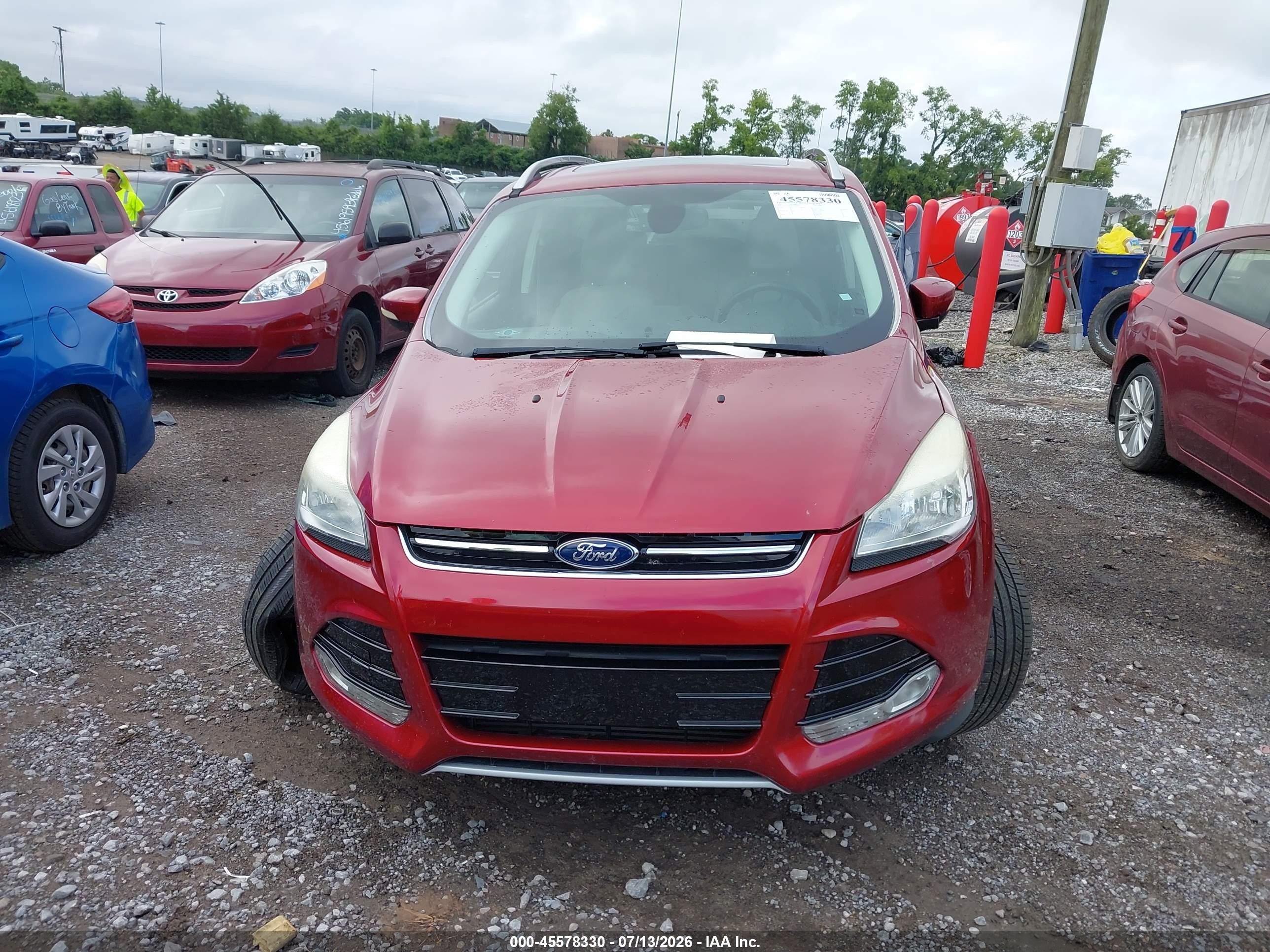2015 Ford Escape Titanium Red vin: 1FMCU9J93FUB68697