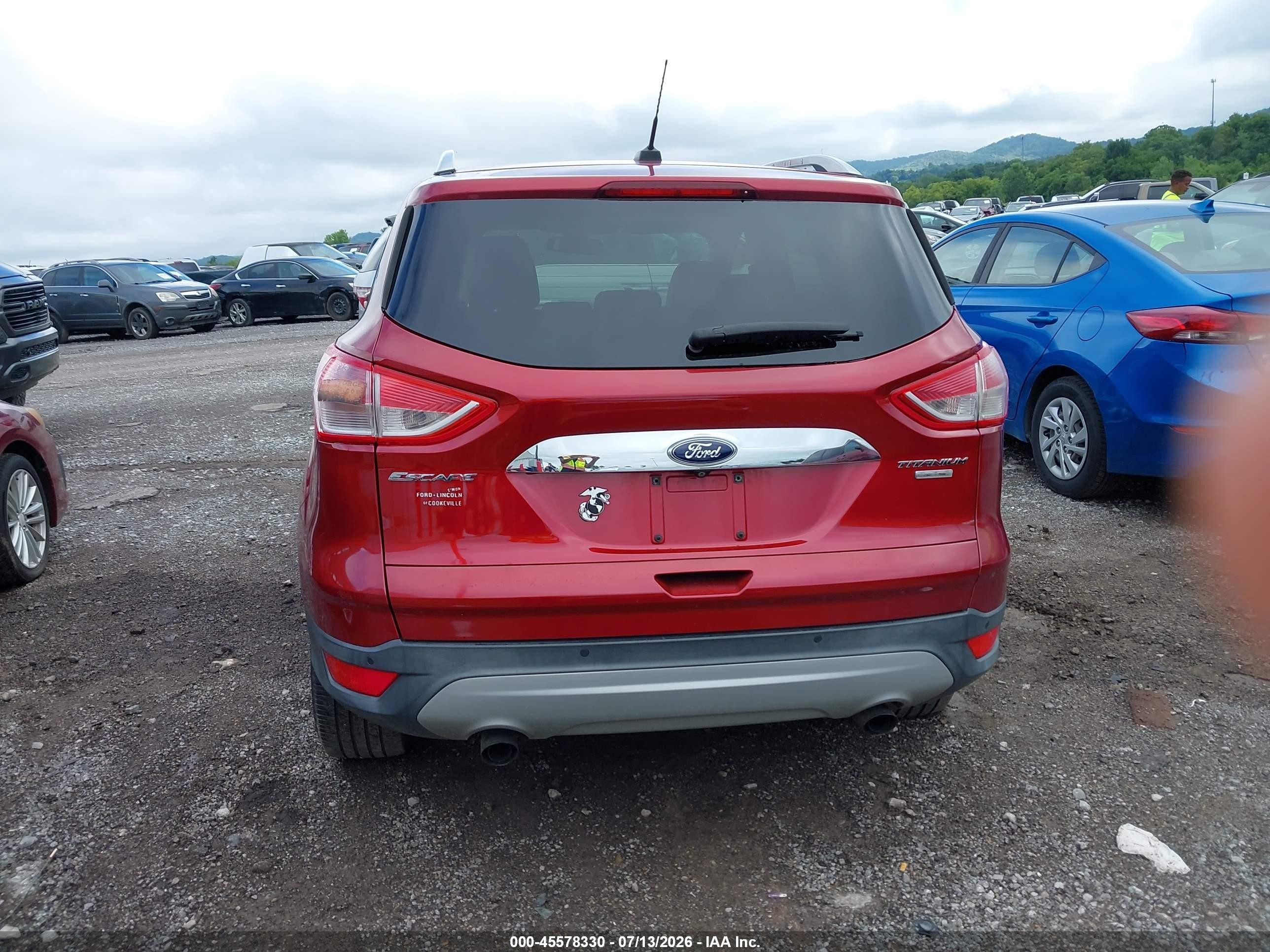 2015 Ford Escape Titanium Red vin: 1FMCU9J93FUB68697