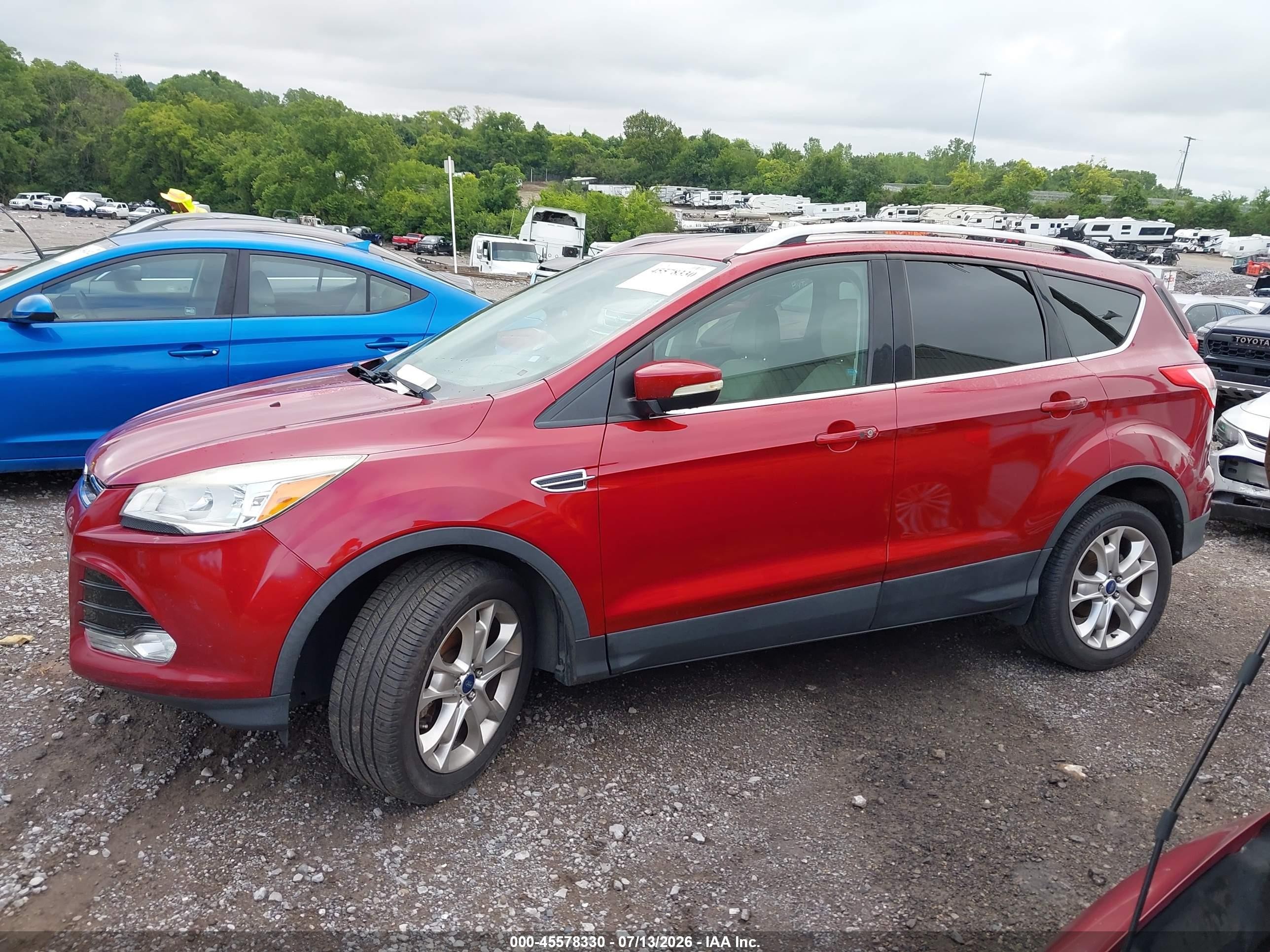 2015 Ford Escape Titanium Red vin: 1FMCU9J93FUB68697