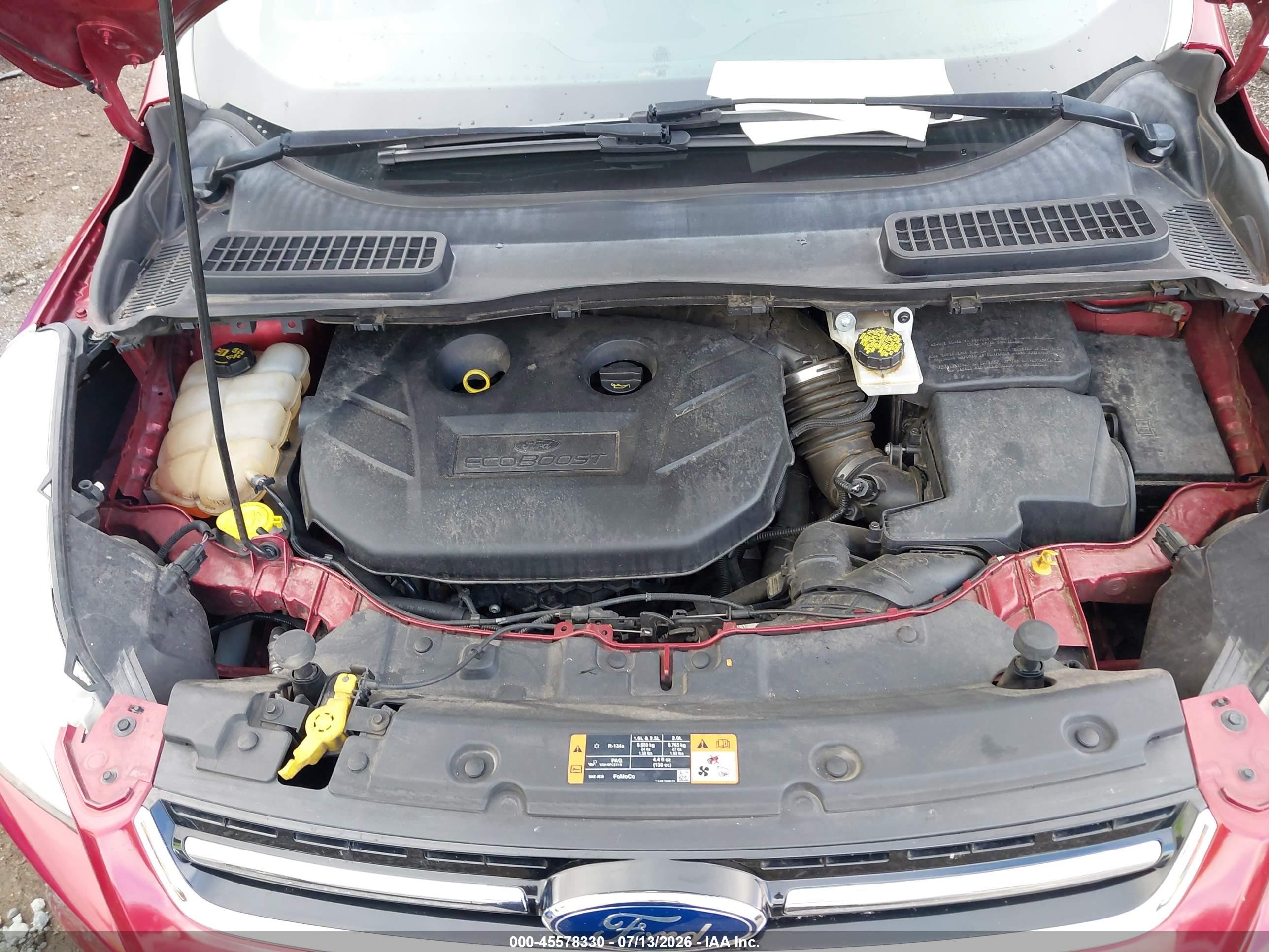 2015 Ford Escape Titanium Red vin: 1FMCU9J93FUB68697