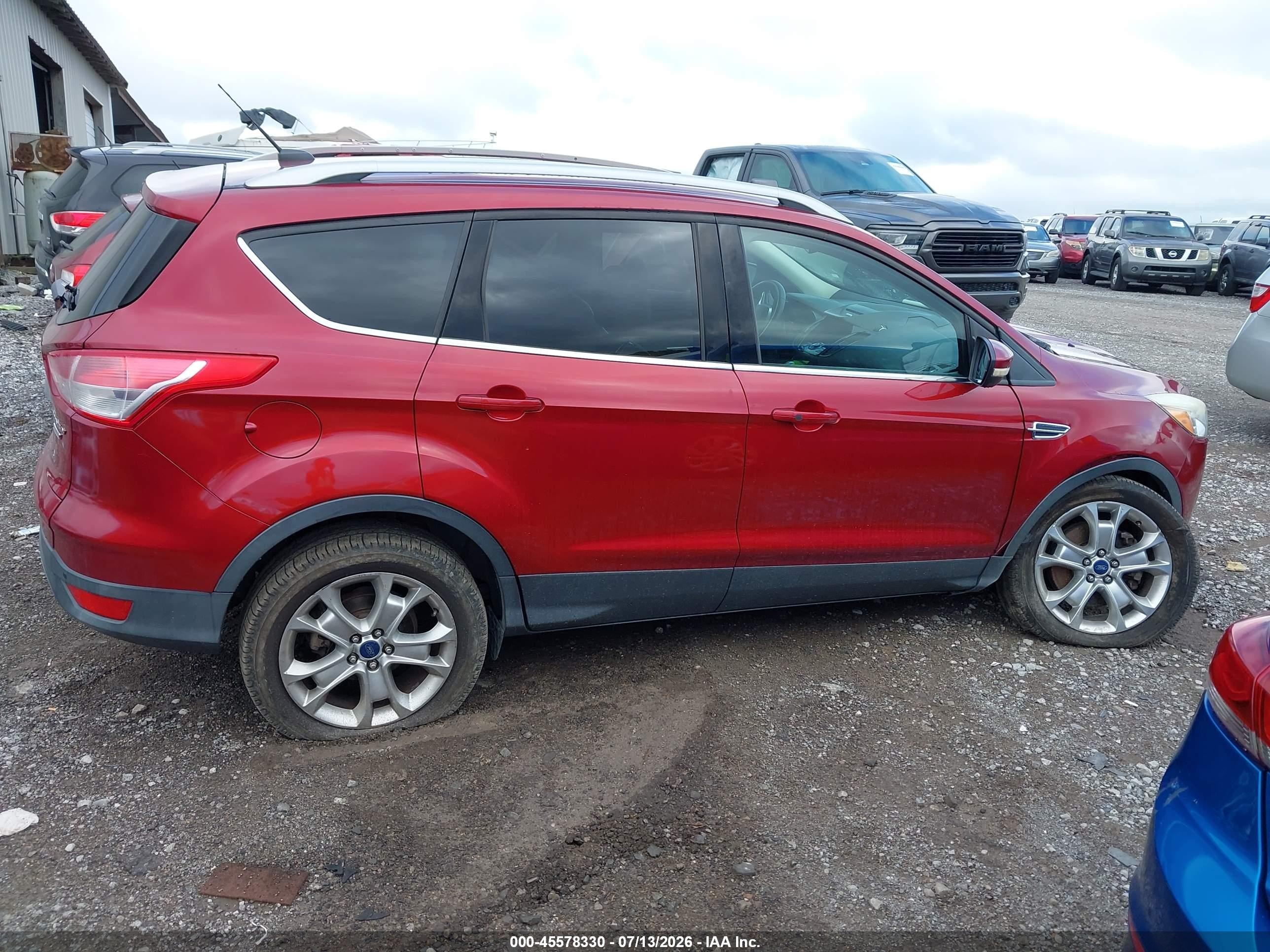 2015 Ford Escape Titanium Red vin: 1FMCU9J93FUB68697