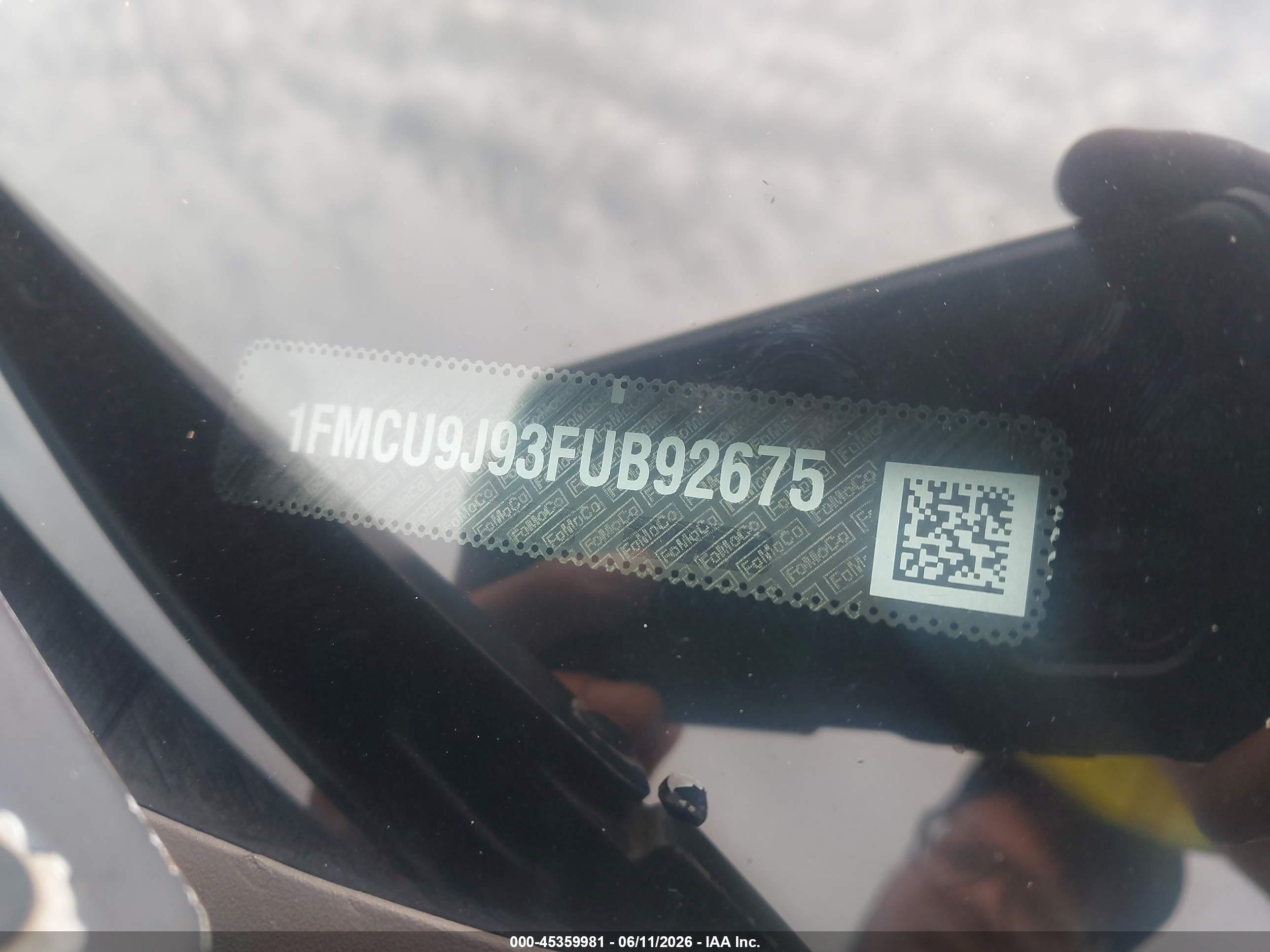 2015 Ford Escape Titanium Black vin: 1FMCU9J93FUB92675